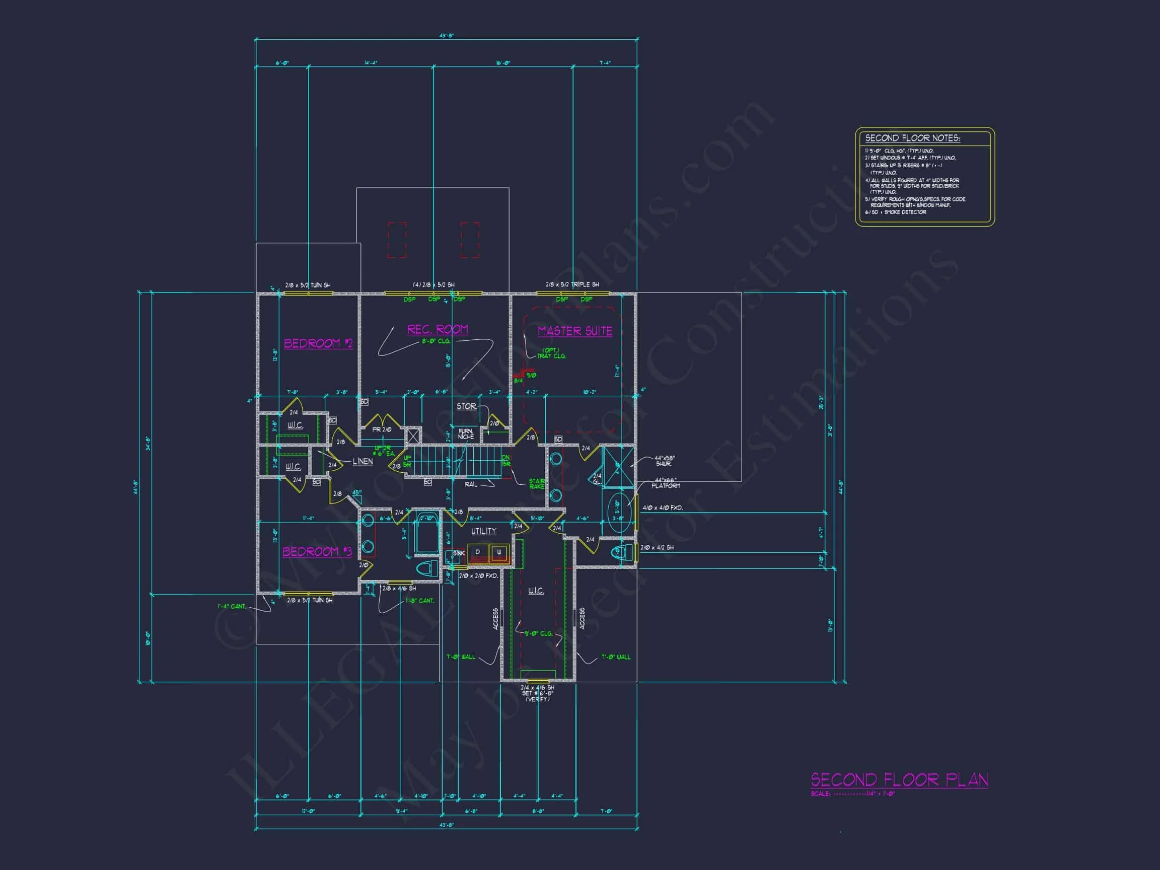 13-1892 HOUSE PLAN - Elegant House Plan with 2-Car Garage, Open Floor Plan & CAD Designs 7 Elegant house Plan with 2-Car Garage, Open Floor Plan & CAD Designs