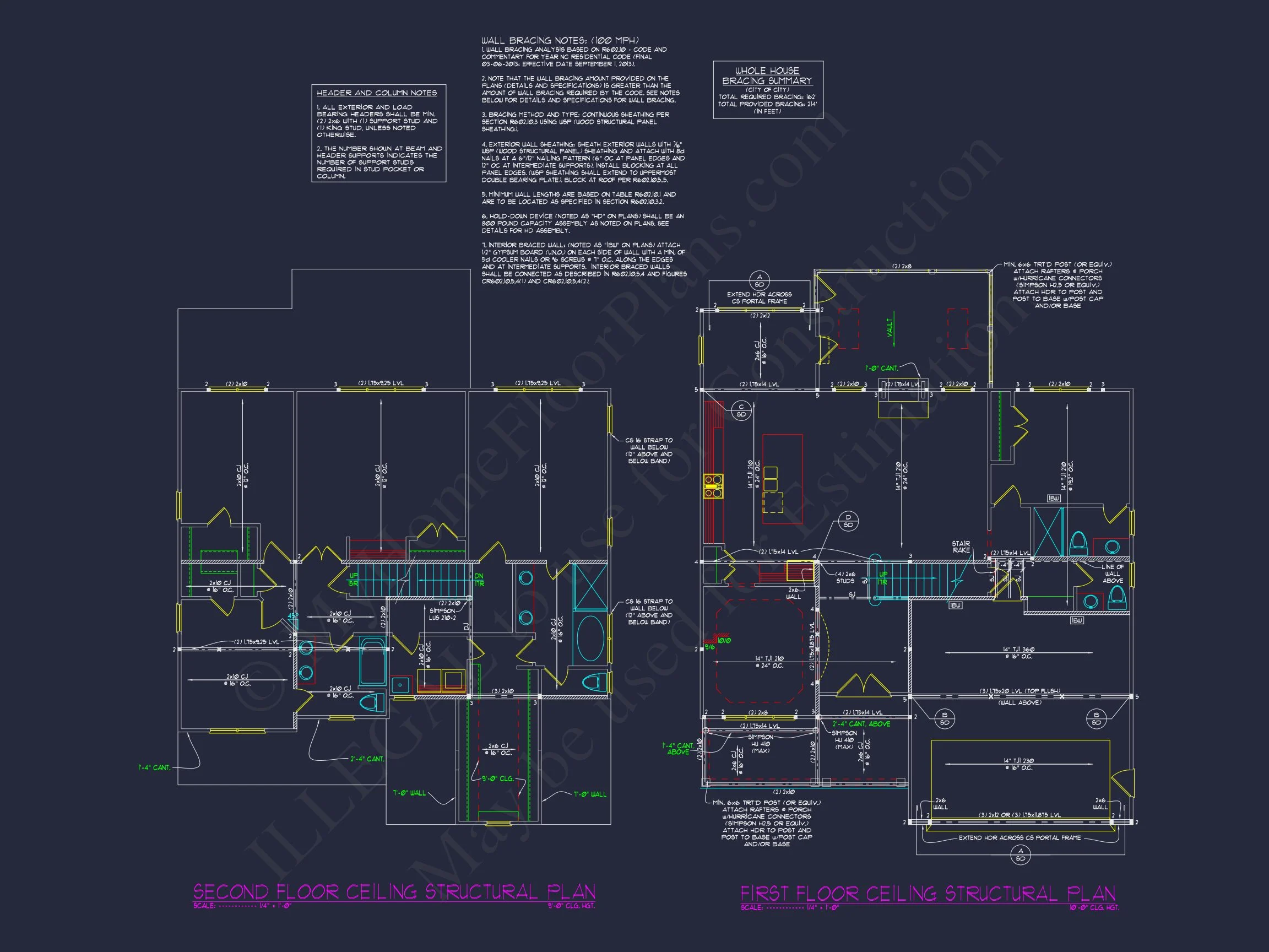 13-1829A HOUSE PLAN - Elegant 4-Bedroom House Plan with Open Layout and CAD Design 9 Elegant 4-Bedroom house Plan with Open Layout and CAD Design
