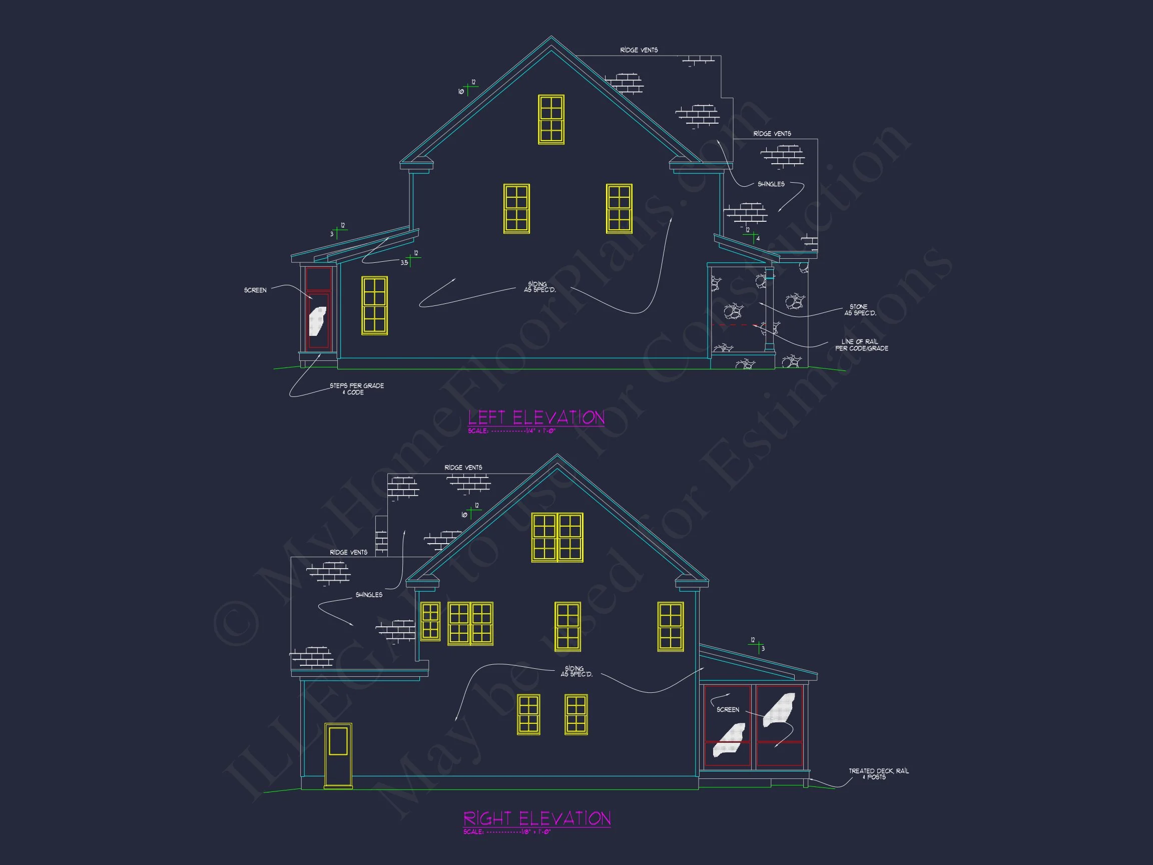 13-1829A HOUSE PLAN - Elegant 4-Bedroom House Plan with Open Layout and CAD Design 3 Elegant 4-Bedroom house Plan with Open Layout and CAD Design