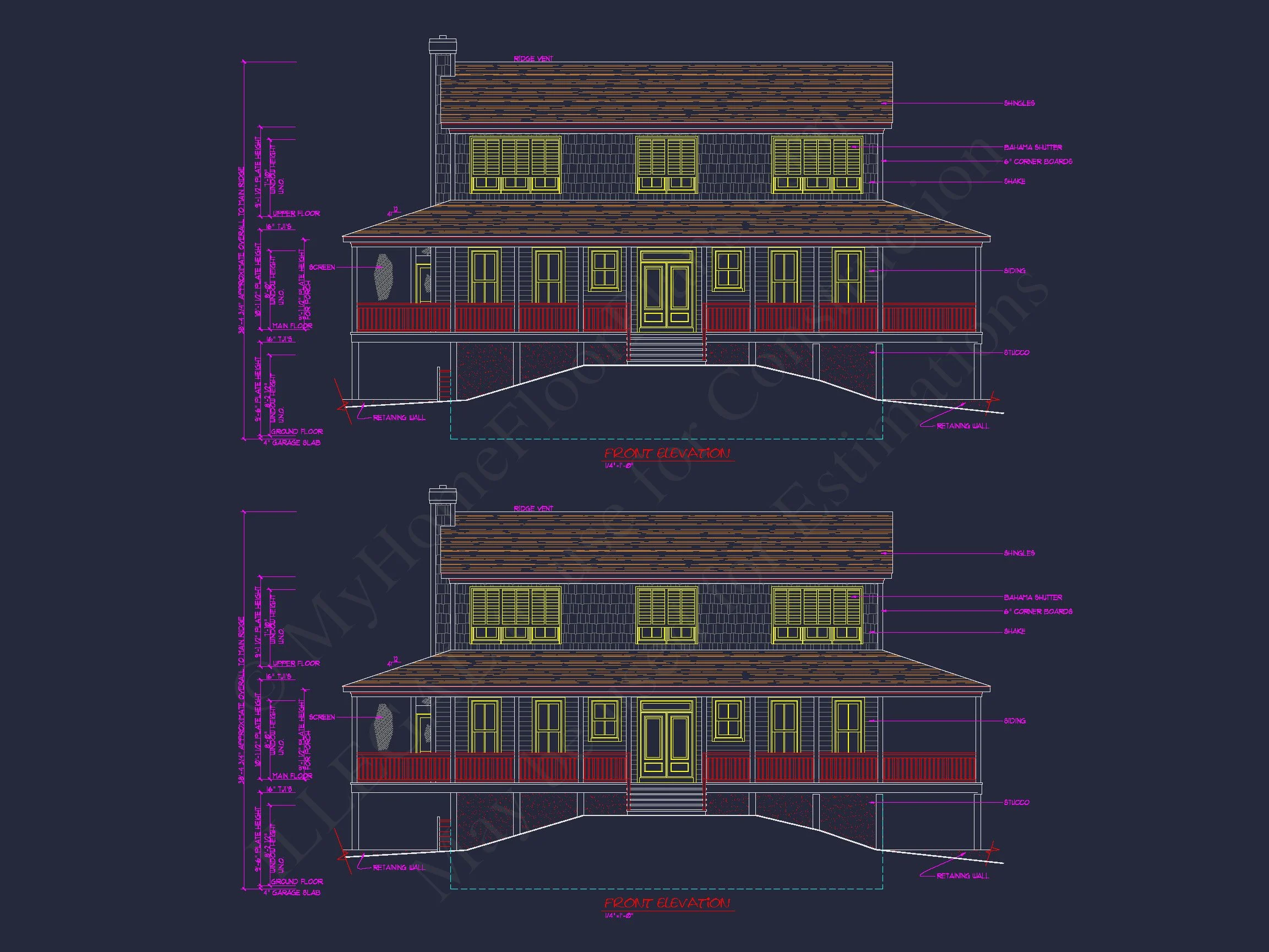 13-1822 HOUSE PLAN - Beach House Design | Coastal Floor Plan with Wraparound Porch 9 Coastal Floor Plan with Wraparound Porch