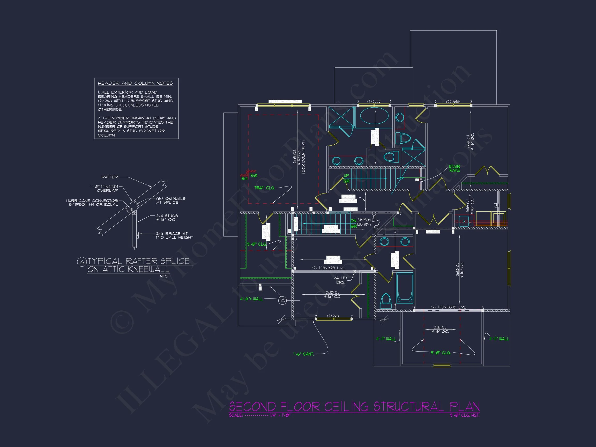 13-1816 HOUSE PLAN - Spacious 2.5 Story House Design with CAD Floor Plans 12 Spacious 2.5 Story house Design with CAD Floor Plans