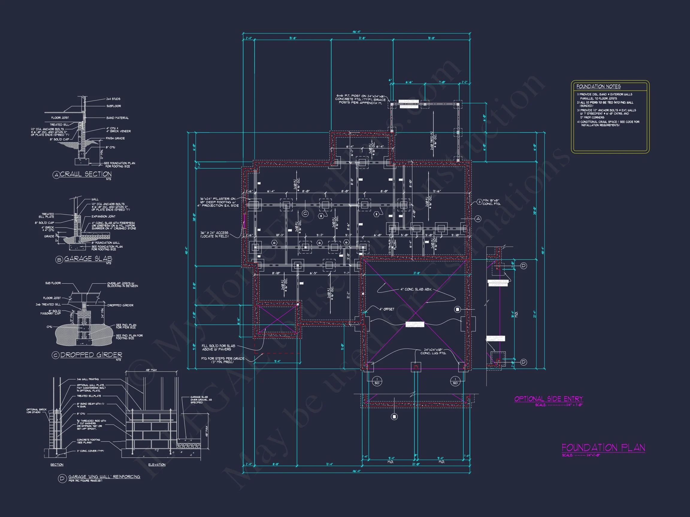 13-1816 HOUSE PLAN - Spacious 2.5 Story House Design with CAD Floor Plans 10 Spacious 2.5 Story house Design with CAD Floor Plans