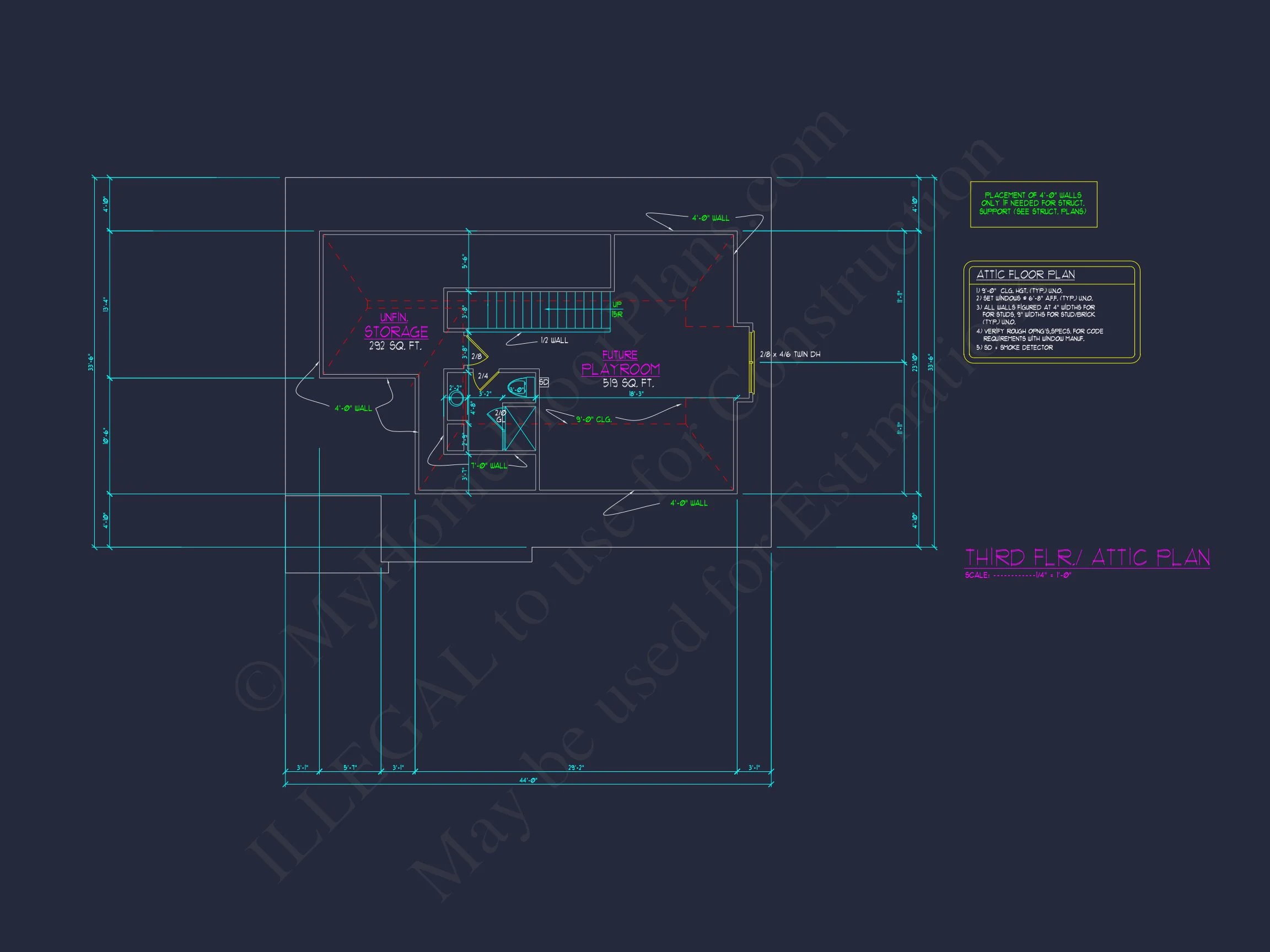 13-1816 HOUSE PLAN - Spacious 2.5 Story House Design with CAD Floor Plans 9 Spacious 2.5 Story house Design with CAD Floor Plans
