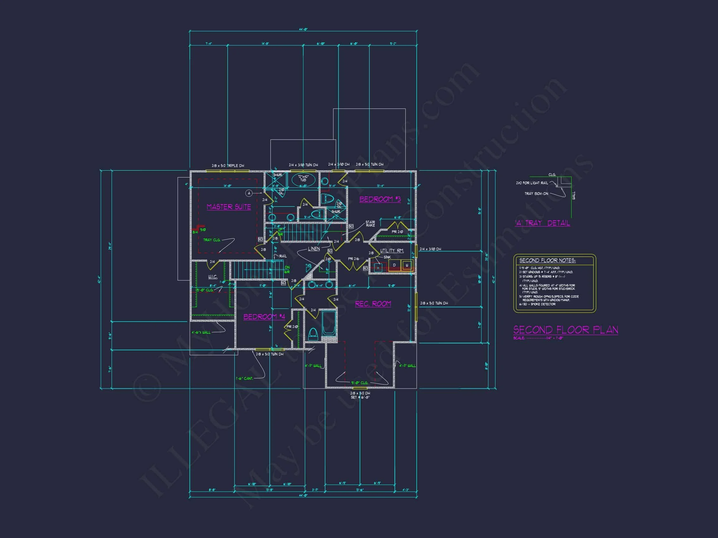 13-1816 HOUSE PLAN - Spacious 2.5 Story House Design with CAD Floor Plans 8 Spacious 2.5 Story house Design with CAD Floor Plans