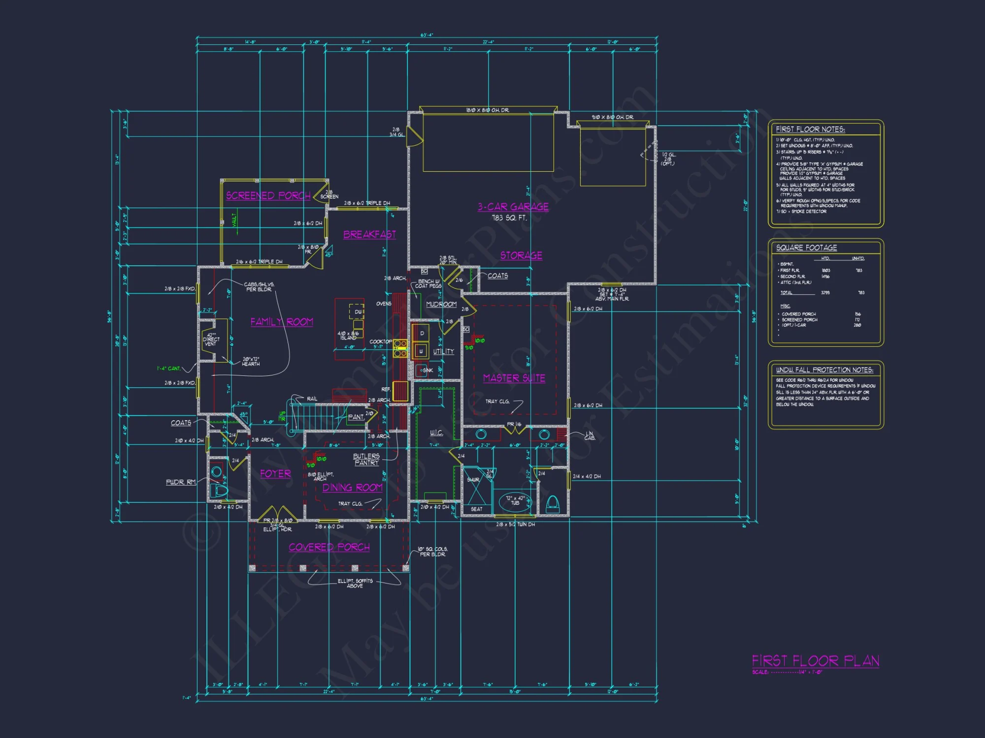 Elegant house Plan with 4 Bedrooms, CAD Design & Spacious Blueprint