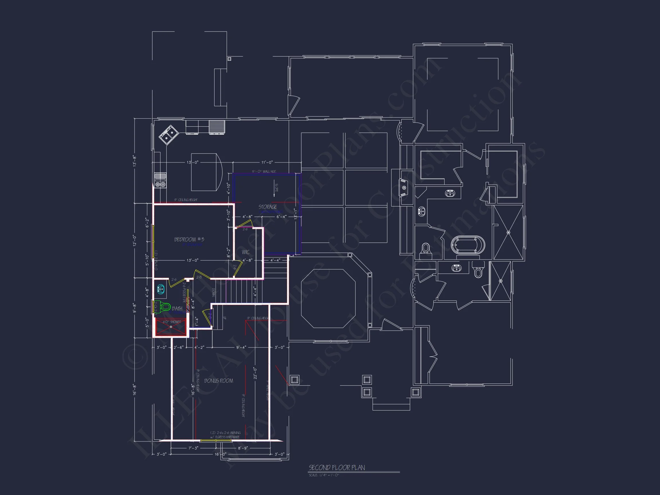 13-1630 HOUSE PLAN - Modern House Plan with 2 Floors & CAD Design for 5 Bedrooms 7 Modern house Plan with 2 Floors & CAD Design for 5 Bedrooms