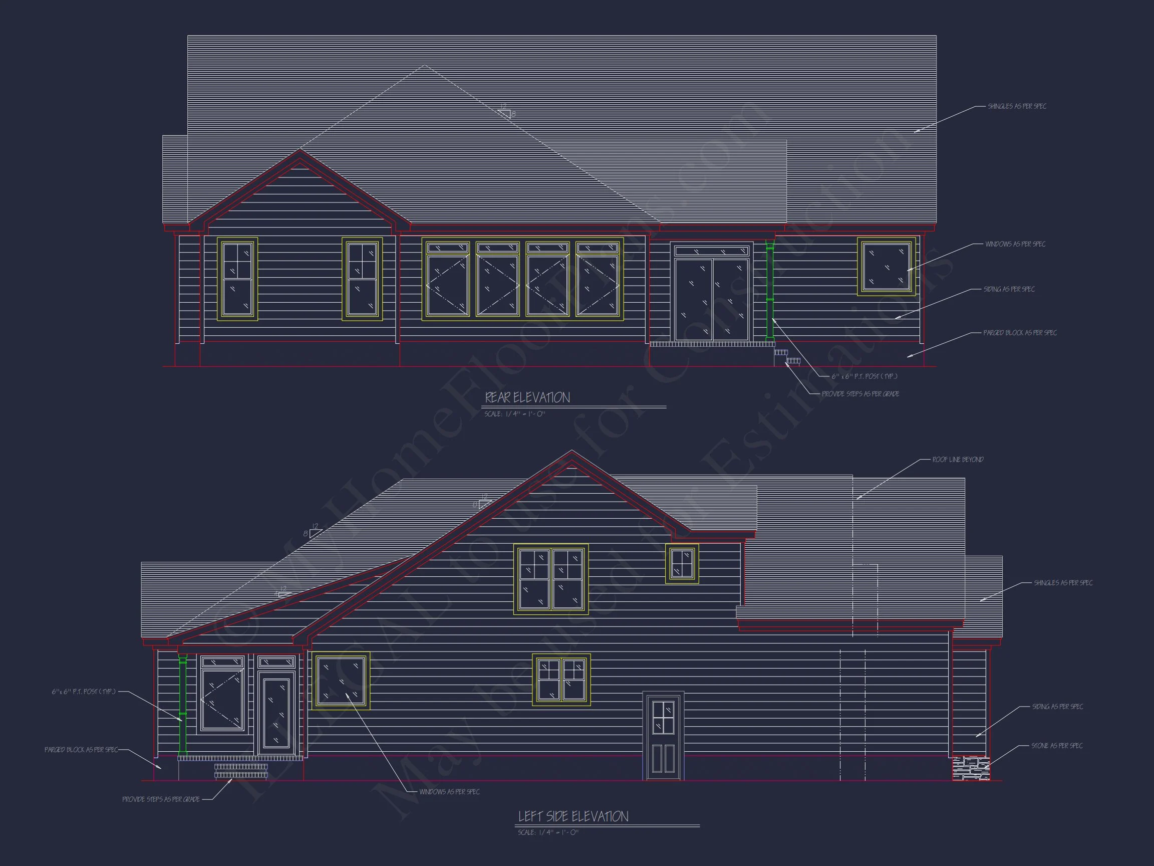 13-1630 HOUSE PLAN - Modern House Plan with 2 Floors & CAD Design for 5 Bedrooms 3 Modern house Plan with 2 Floors & CAD Design for 5 Bedrooms