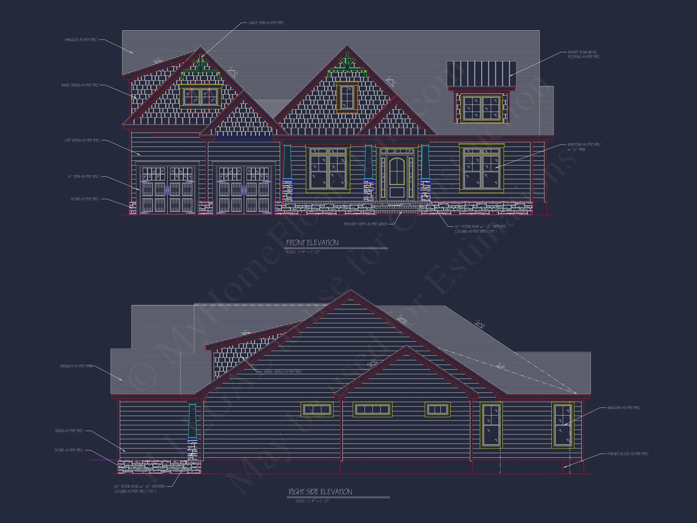 13-1630 HOUSE PLAN - Modern House Plan with 2 Floors & CAD Design for 5 Bedrooms 2 Modern house Plan with 2 Floors & CAD Design for 5 Bedrooms