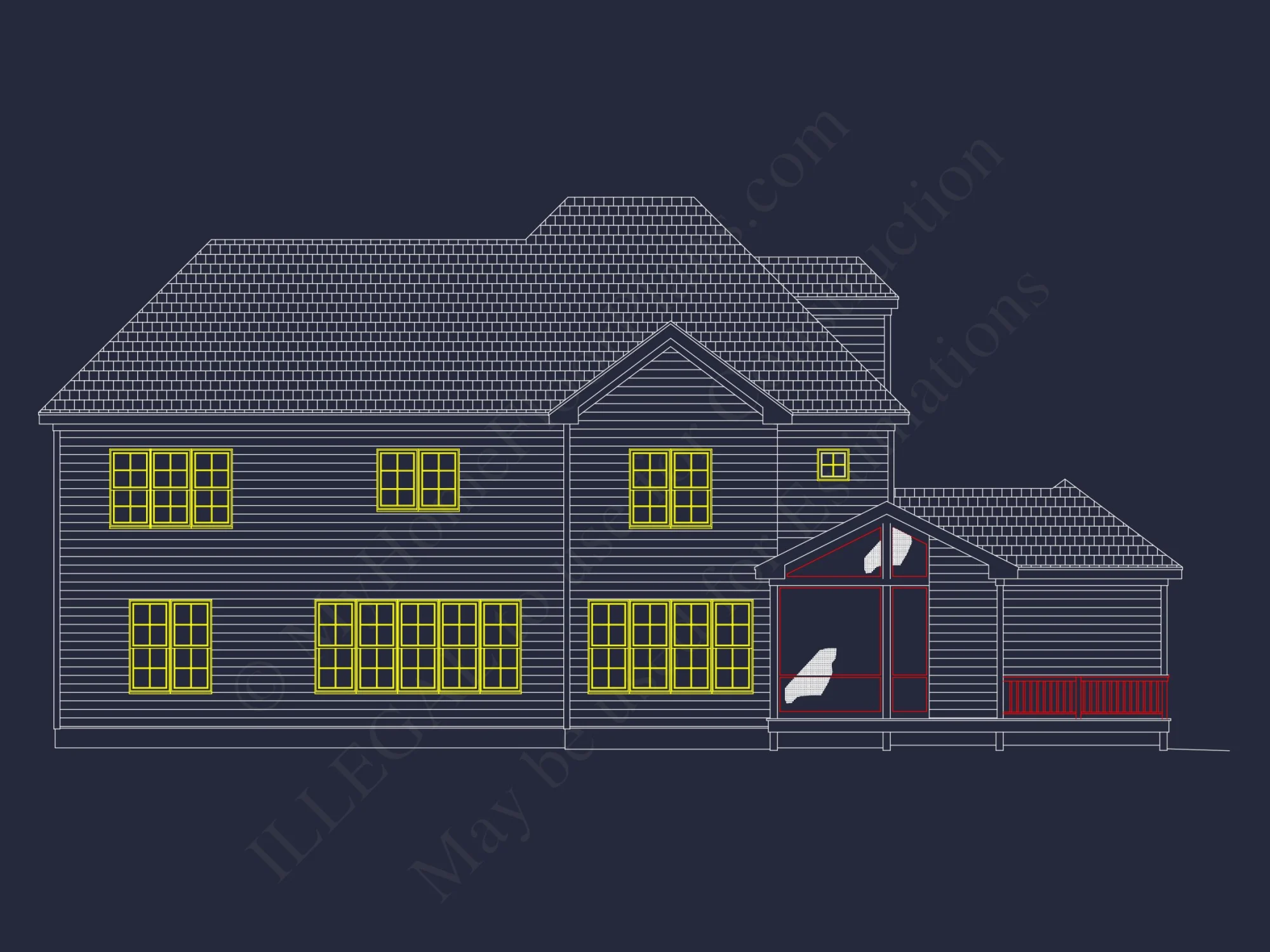 Classic house Floor Plan with Architectural Designs & Features