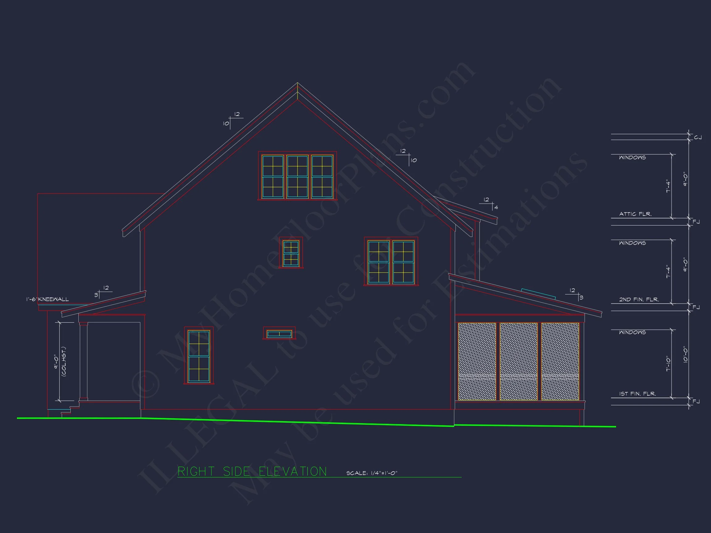 13-1584 HOUSE PLAN - Spacious Colonial Farmhouse House Plan with CAD Designs 4 Spacious Colonial Farmhouse house Plan with CAD Designs
