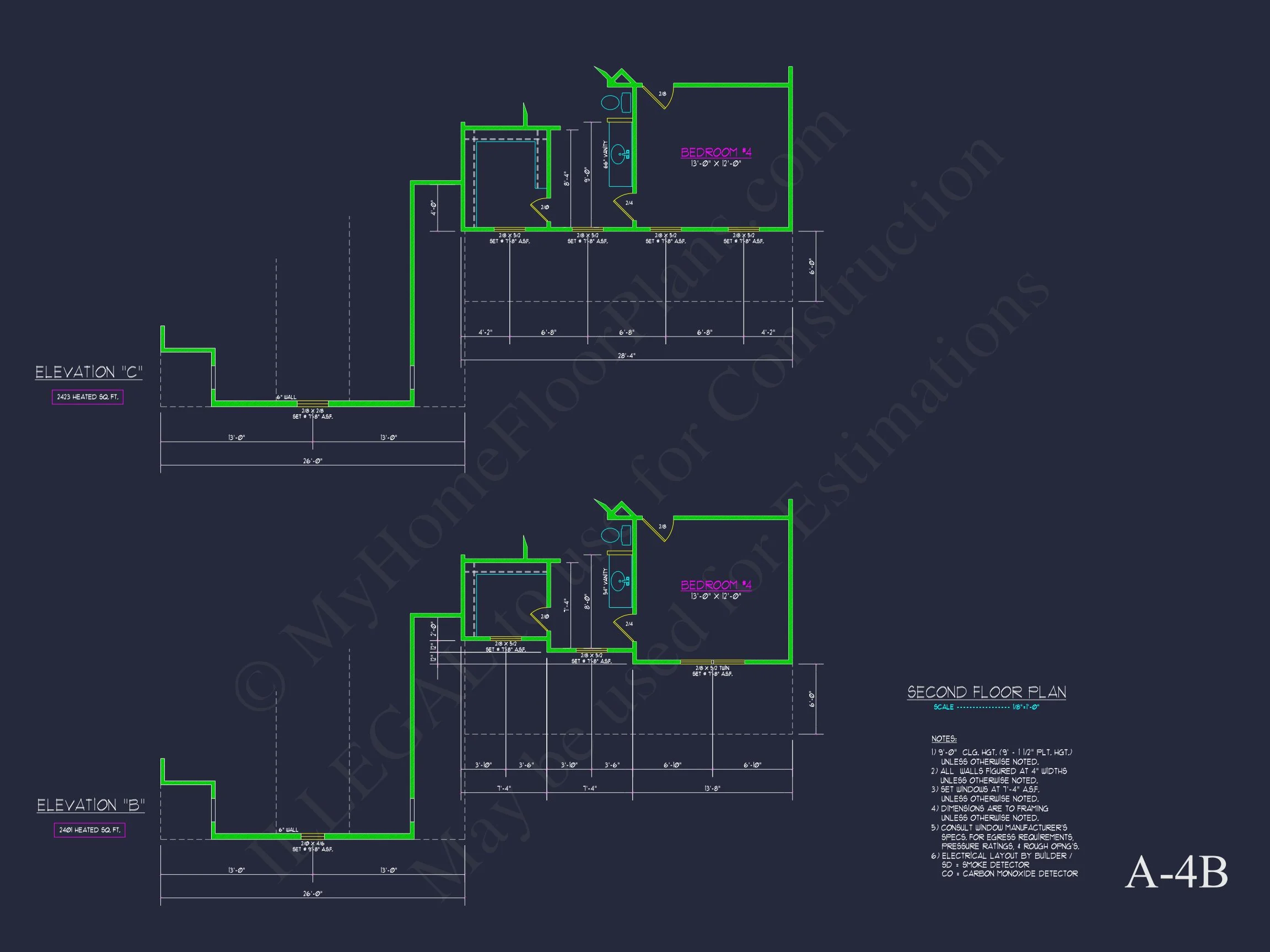 13-1518 HOUSE PLAN - Traditional Colonial House Plan with Detailed CAD Designs 27 Traditional Colonial house Plan with Detailed CAD Designs