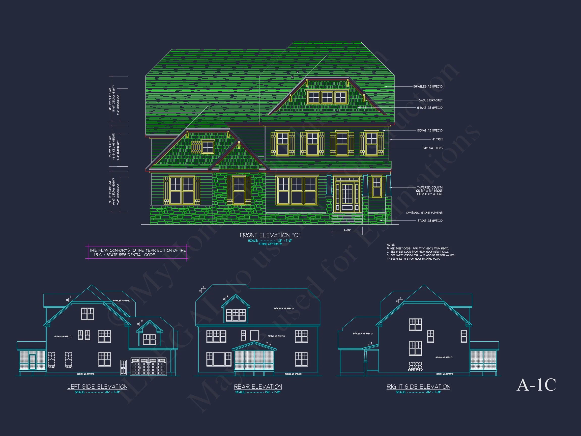 13-1518 HOUSE PLAN - Traditional Colonial House Plan with Detailed CAD Designs 20 Traditional Colonial house Plan with Detailed CAD Designs