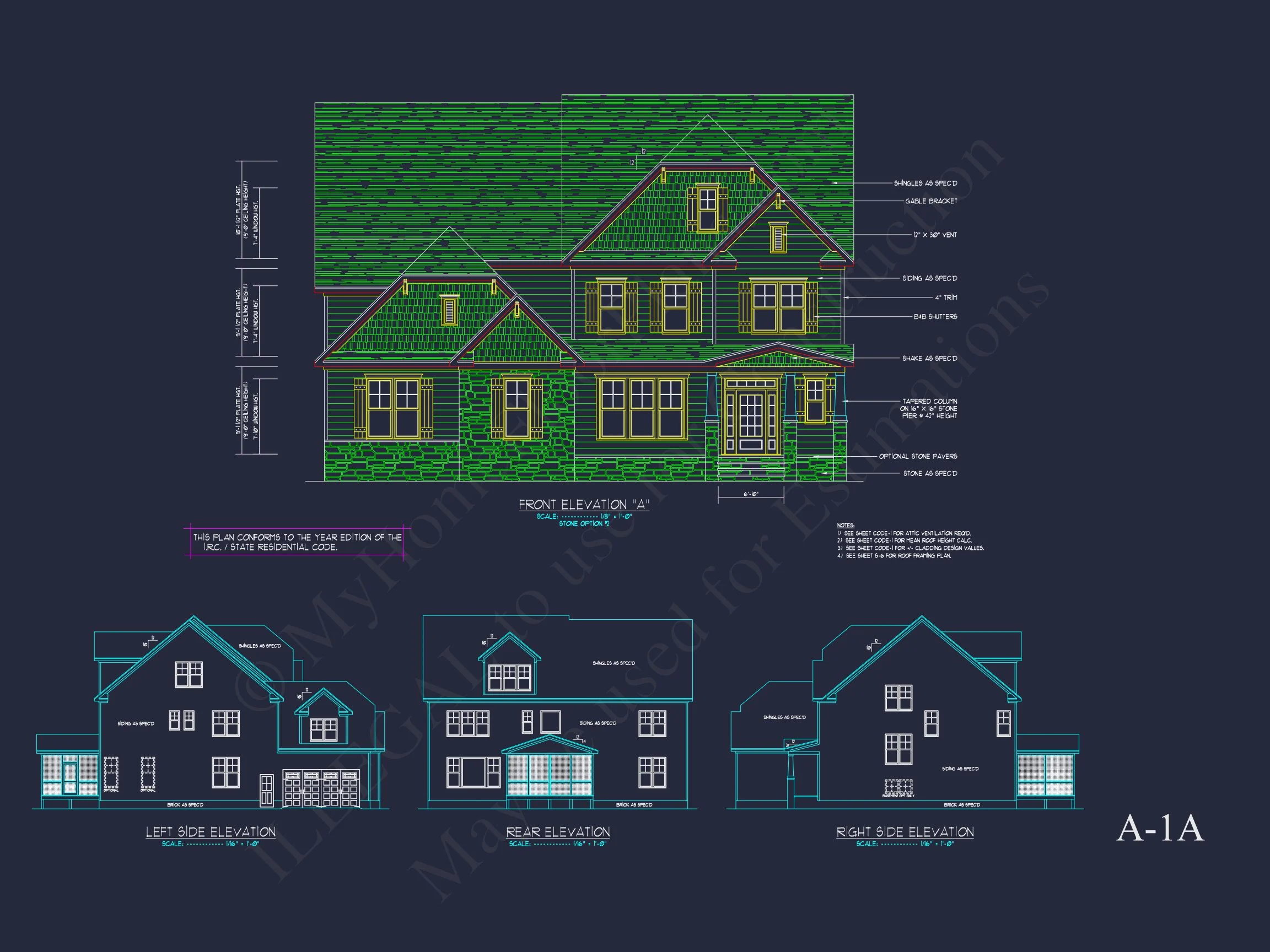 13-1518 HOUSE PLAN - Traditional Colonial House Plan with Detailed CAD Designs 18 Traditional Colonial house Plan with Detailed CAD Designs