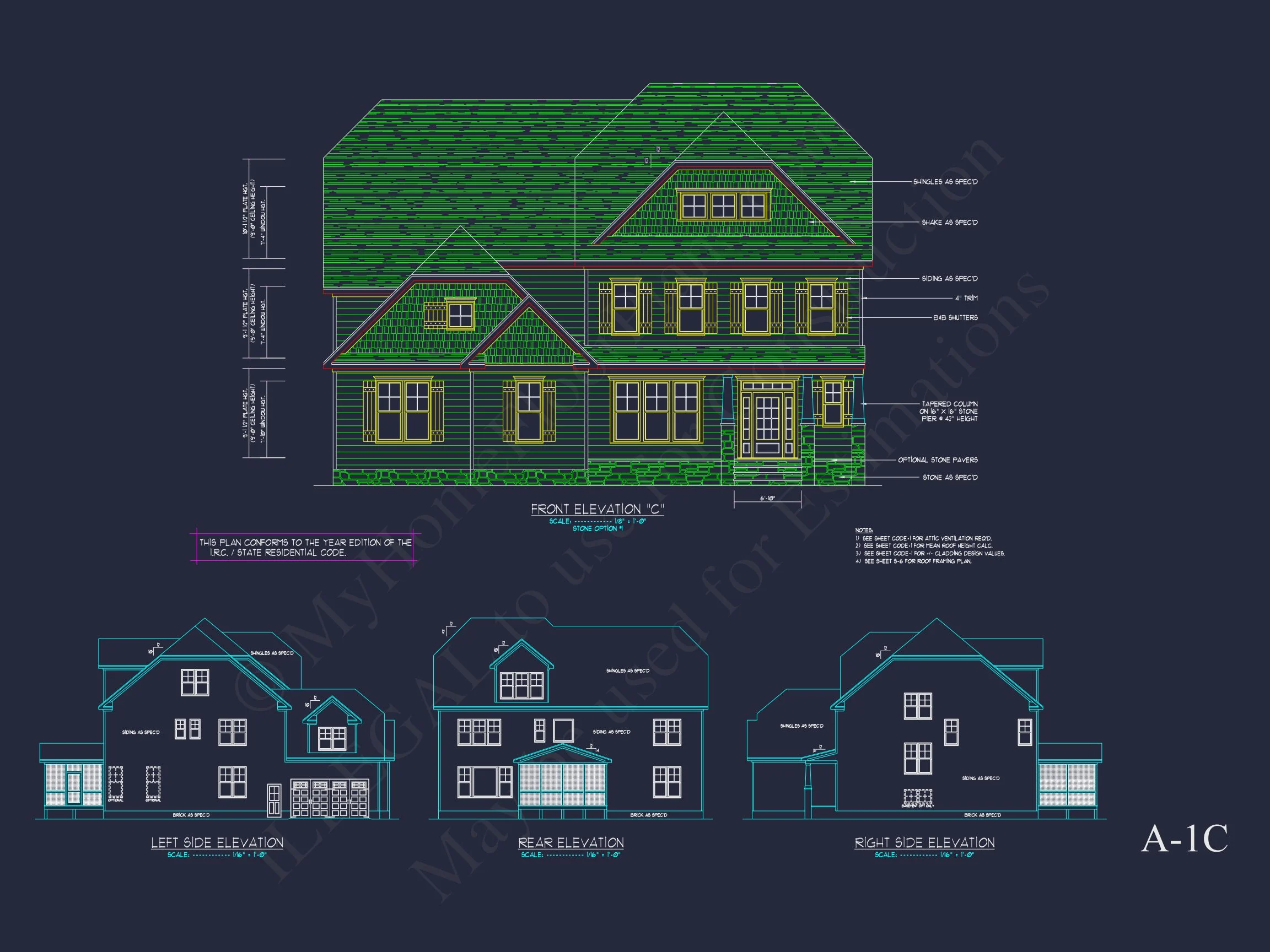 13-1518 HOUSE PLAN - Traditional Colonial House Plan with Detailed CAD Designs 17 Traditional Colonial house Plan with Detailed CAD Designs