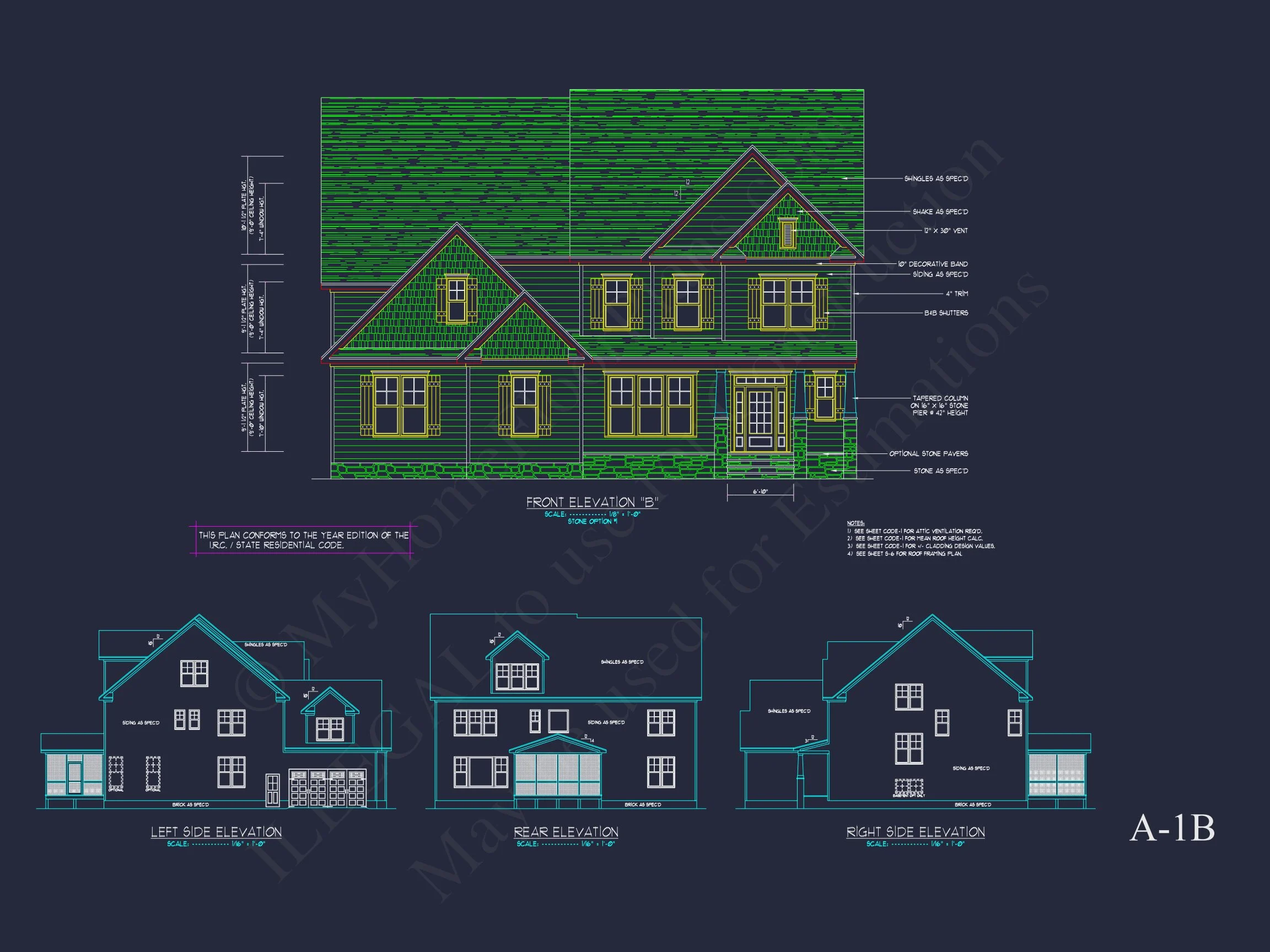 13-1518 HOUSE PLAN - Traditional Colonial House Plan with Detailed CAD Designs 16 Traditional Colonial house Plan with Detailed CAD Designs