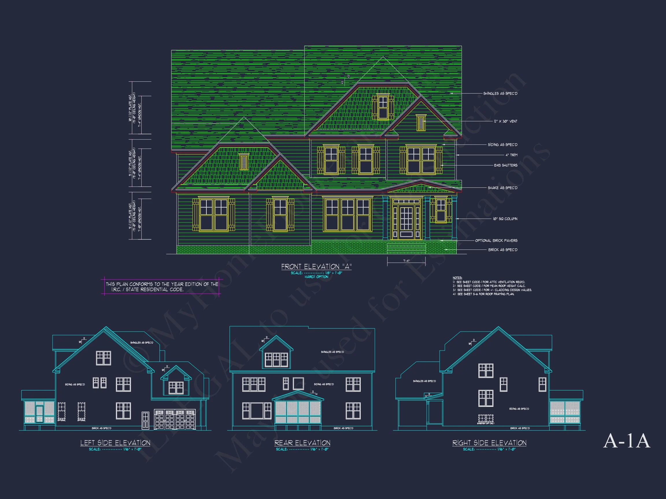 13-1518 HOUSE PLAN - Traditional Colonial House Plan with Detailed CAD Designs 12 Traditional Colonial house Plan with Detailed CAD Designs