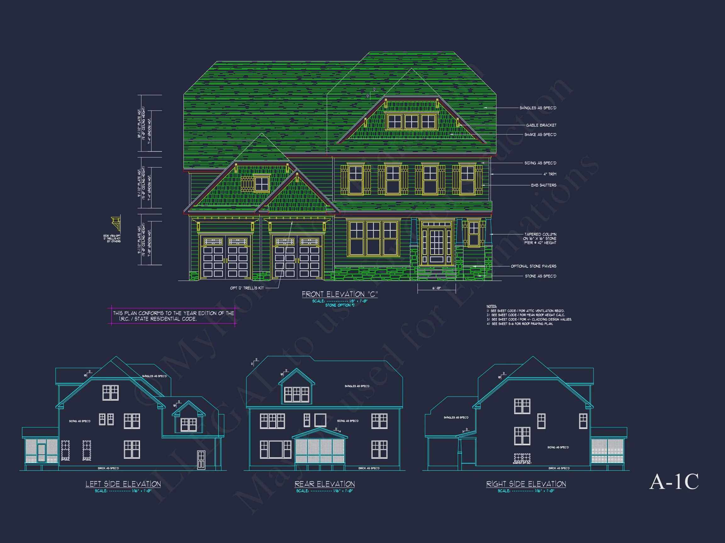 13-1518 HOUSE PLAN - Traditional Colonial House Plan with Detailed CAD Designs 11 Traditional Colonial house Plan with Detailed CAD Designs