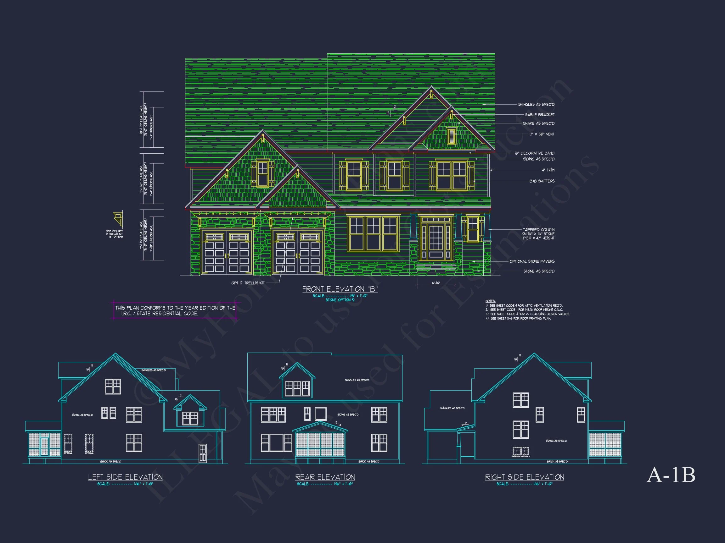 13-1518 HOUSE PLAN - Traditional Colonial House Plan with Detailed CAD Designs 10 Traditional Colonial house Plan with Detailed CAD Designs