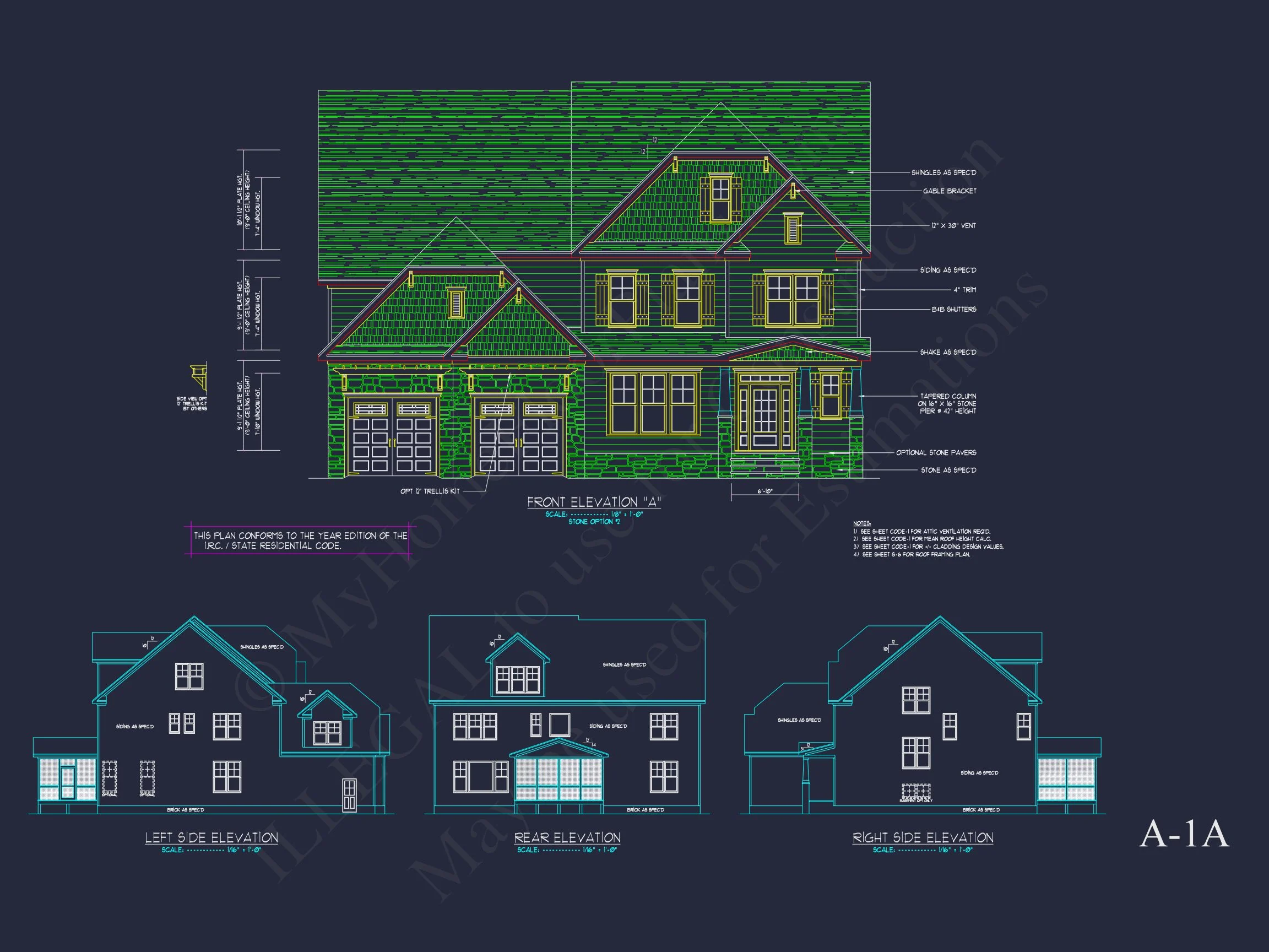 13-1518 HOUSE PLAN - Traditional Colonial House Plan with Detailed CAD Designs 9 Traditional Colonial house Plan with Detailed CAD Designs