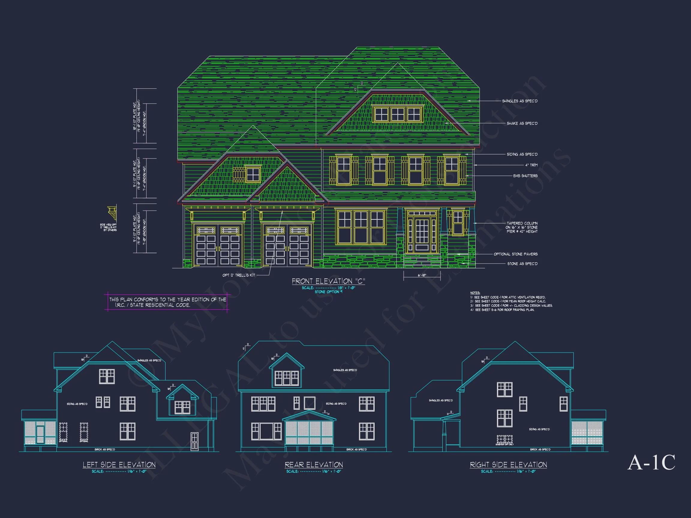 13-1518 HOUSE PLAN - Traditional Colonial House Plan with Detailed CAD Designs 8 Traditional Colonial house Plan with Detailed CAD Designs