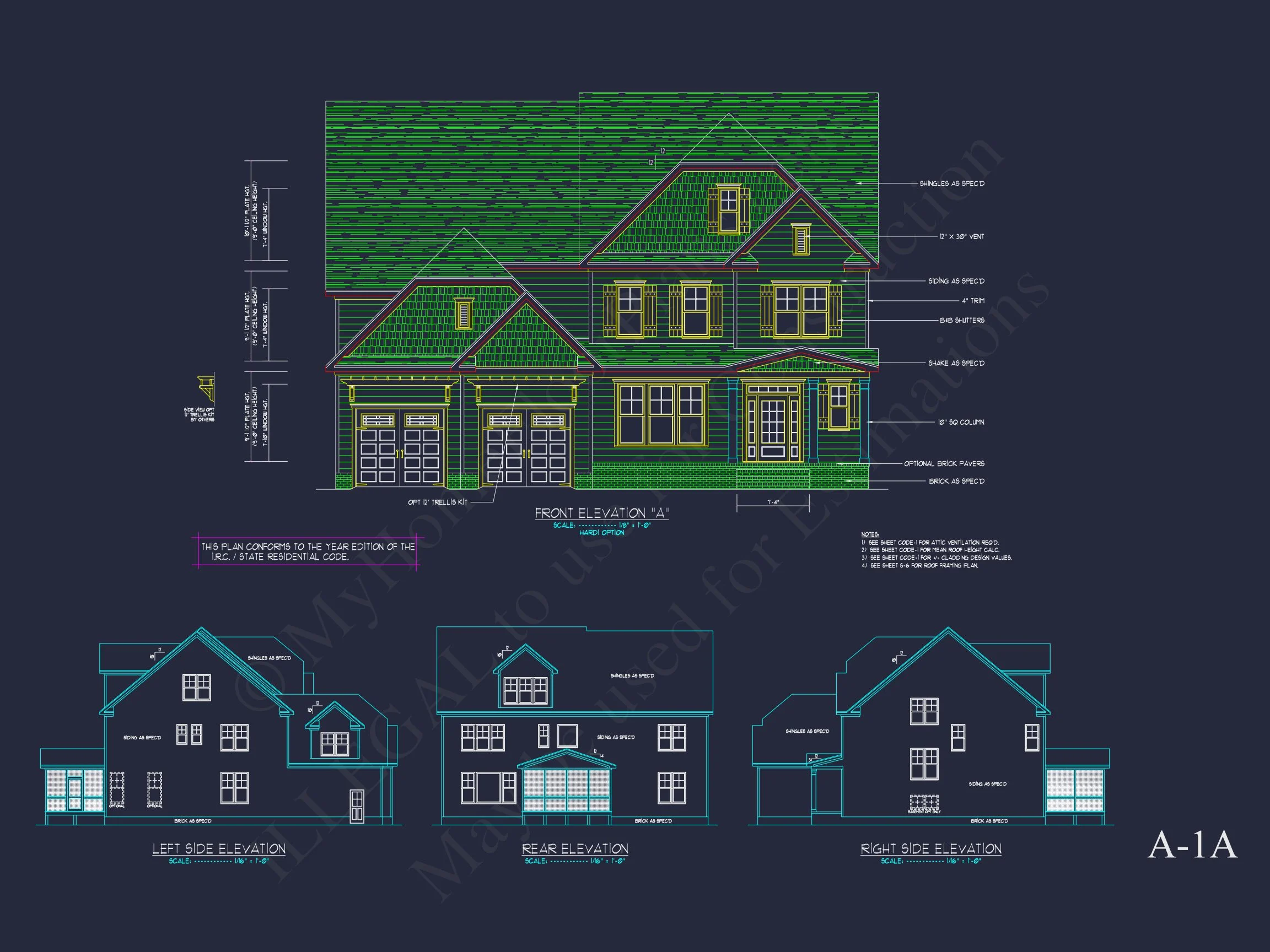 13-1518 HOUSE PLAN - Traditional Colonial House Plan with Detailed CAD Designs 3 Traditional Colonial house Plan with Detailed CAD Designs