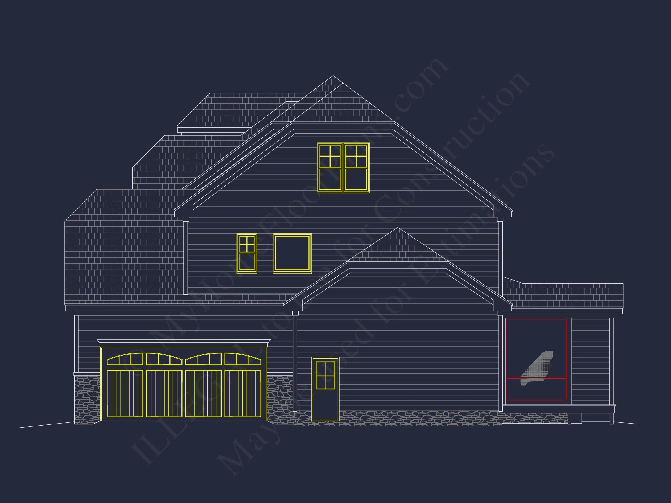 13-1023 HOUSE PLAN - 3-Story House Plan with Spacious Garage and Open Floor Plan 5 3-Story house Plan with Spacious Garage and Open Floor Plan