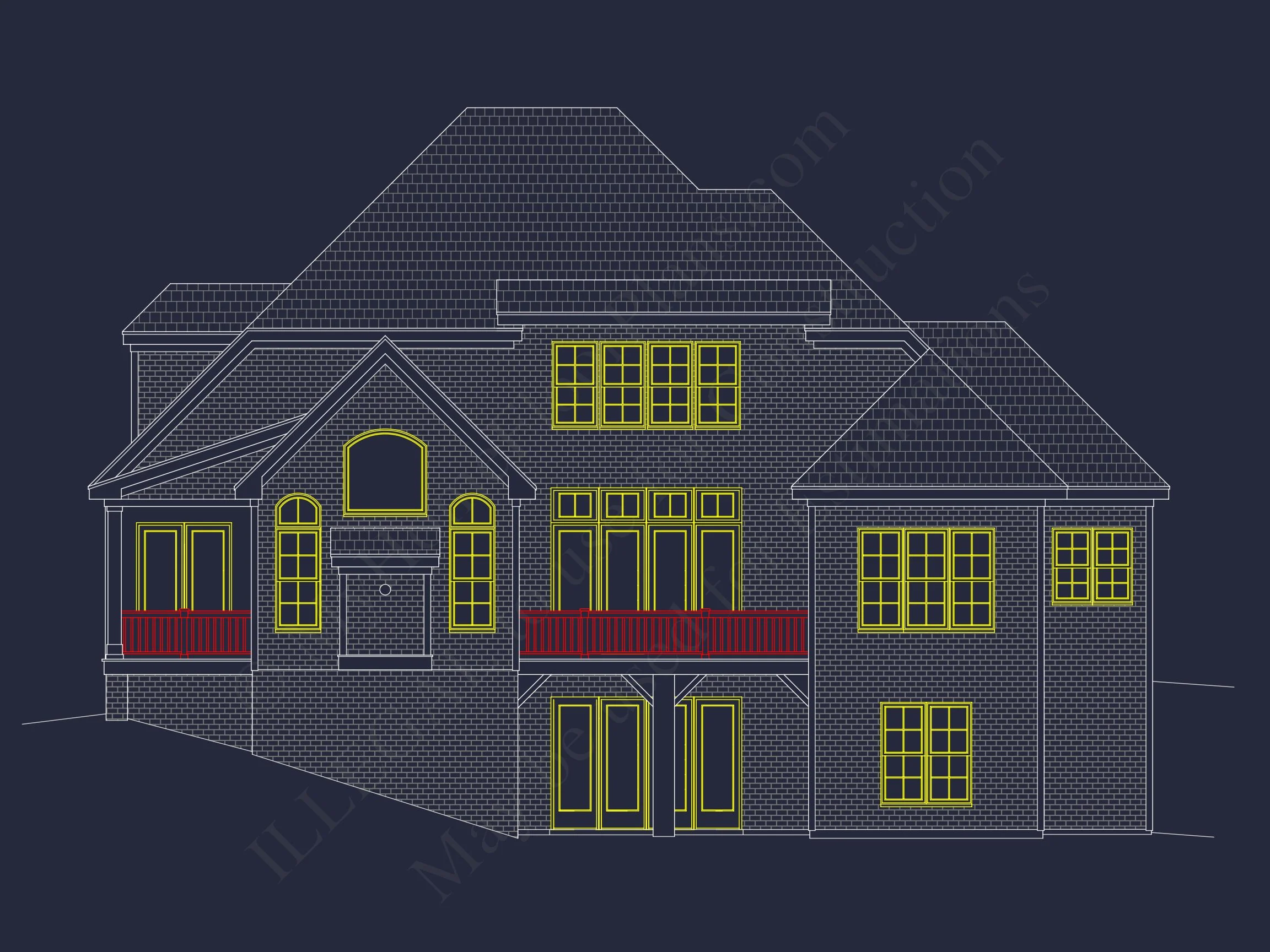 12-2814 HOUSE PLAN - Customizable House Plan with CAD Blueprint, Architecture Designs 3 Customizable house Plan with CAD Blueprint, Architecture Designs