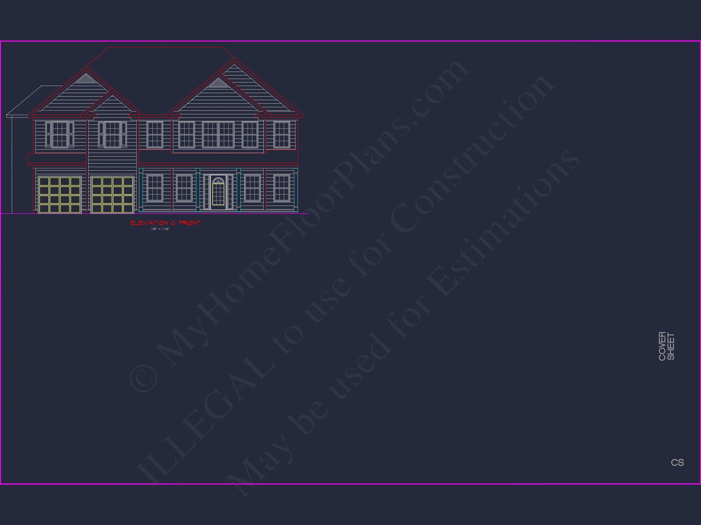 12-2613 HOUSE PLAN - Modern Suburban House Plan: Spacious Floor Plan & CAD Designs 9 Modern Suburban house Plan: Spacious Floor Plan & CAD Designs