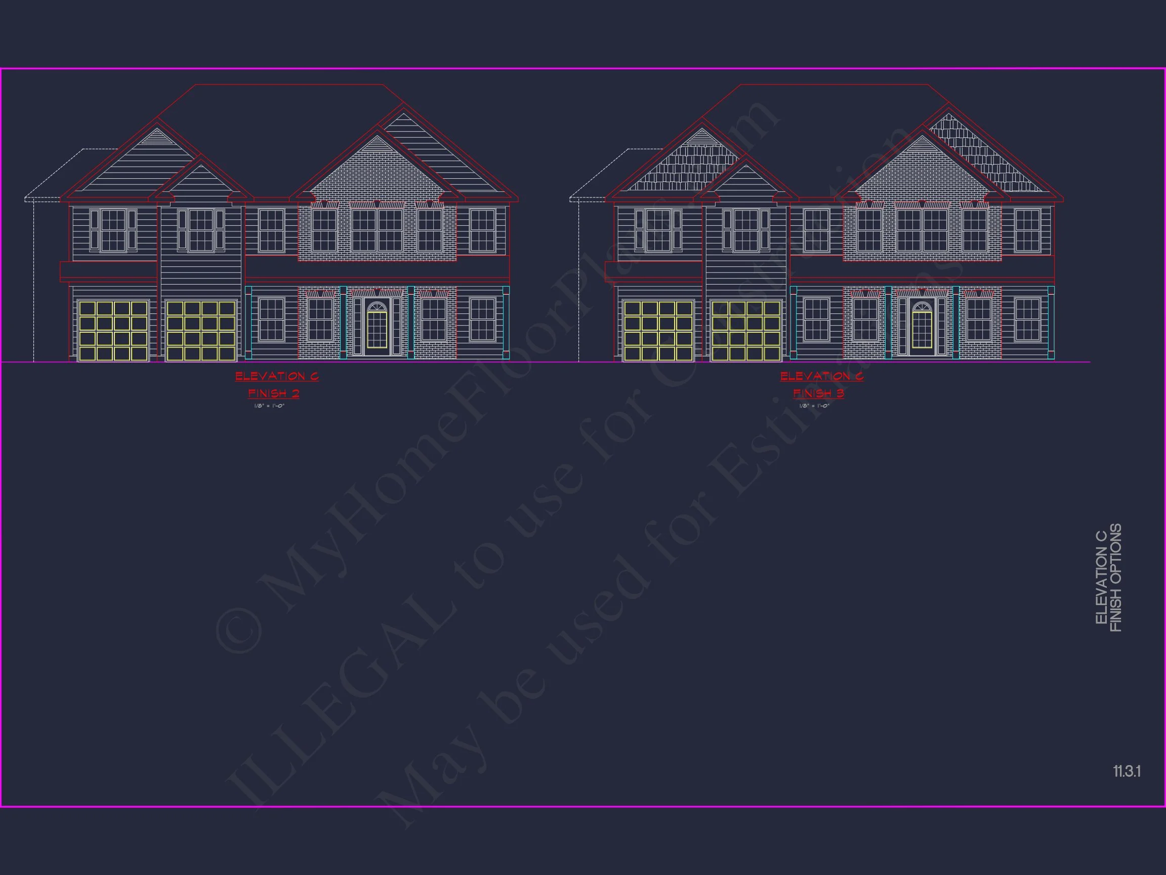12-2613 HOUSE PLAN - Modern Suburban House Plan: Spacious Floor Plan & CAD Designs 6 Modern Suburban house Plan: Spacious Floor Plan & CAD Designs