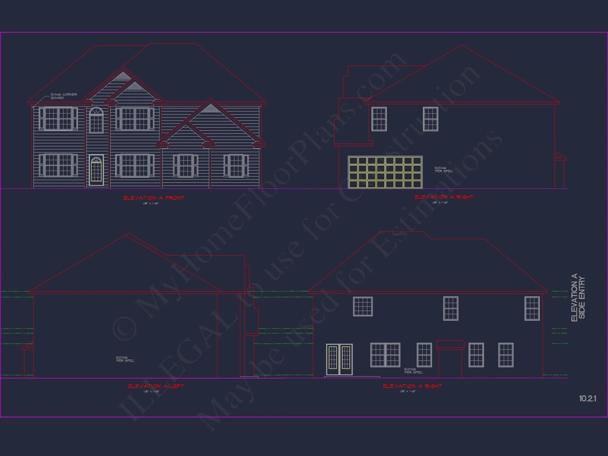 Modern Suburban house Plan with CAD Designs & Floor Blueprint