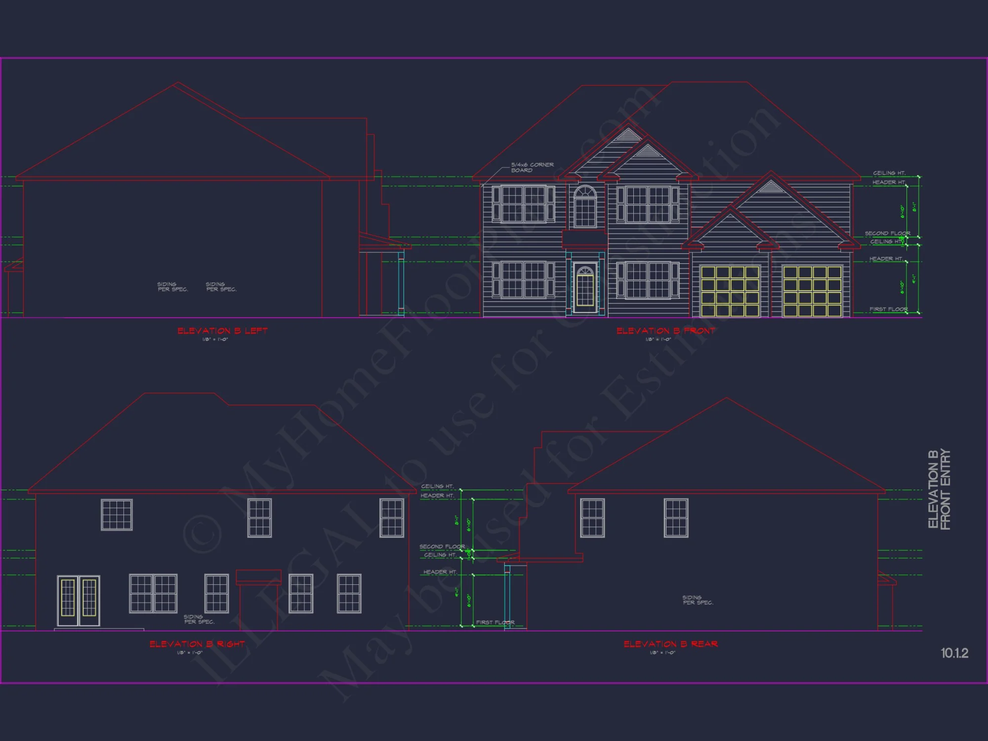 Modern Suburban house Plan with CAD Designs & Floor Blueprint