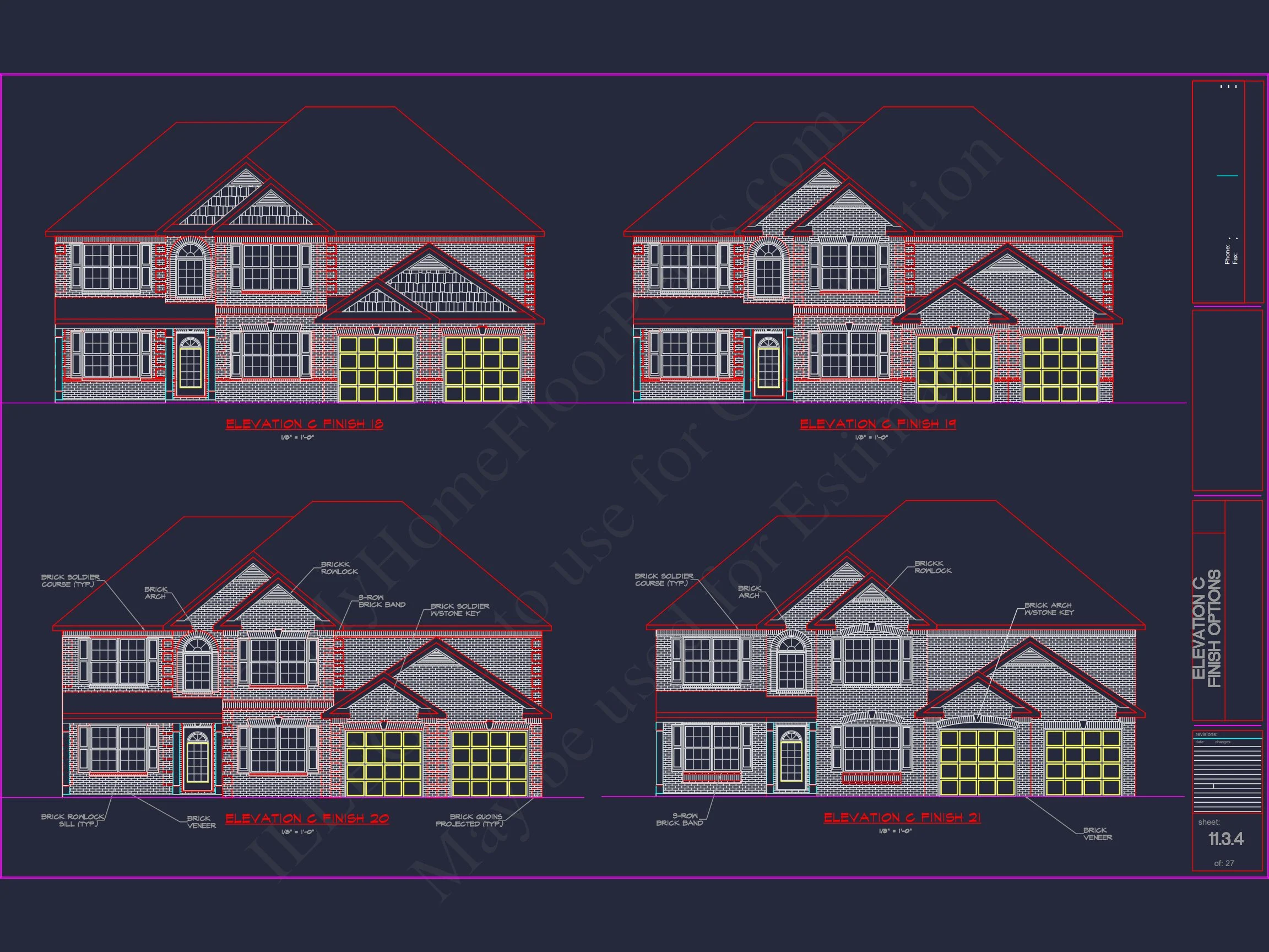 12-2607 HOUSE PLAN - Luxury House Plan with 2 Floors, 6 Bedrooms, and CAD Designs 22 Luxury house Plan with 2 Floors, 6 Bedrooms, and CAD Designs
