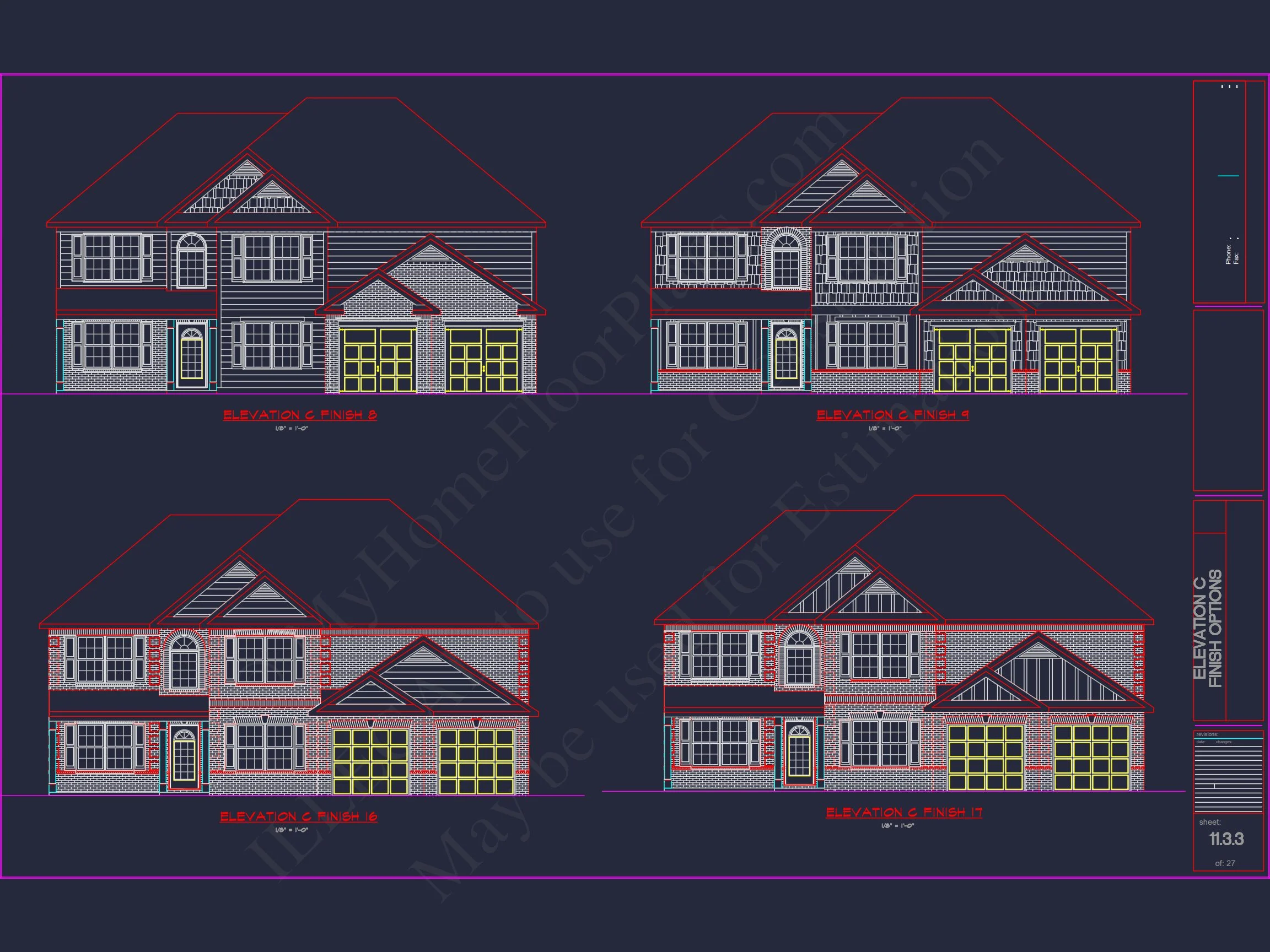 12-2607 HOUSE PLAN - Luxury House Plan with 2 Floors, 6 Bedrooms, and CAD Designs 21 Luxury house Plan with 2 Floors, 6 Bedrooms, and CAD Designs