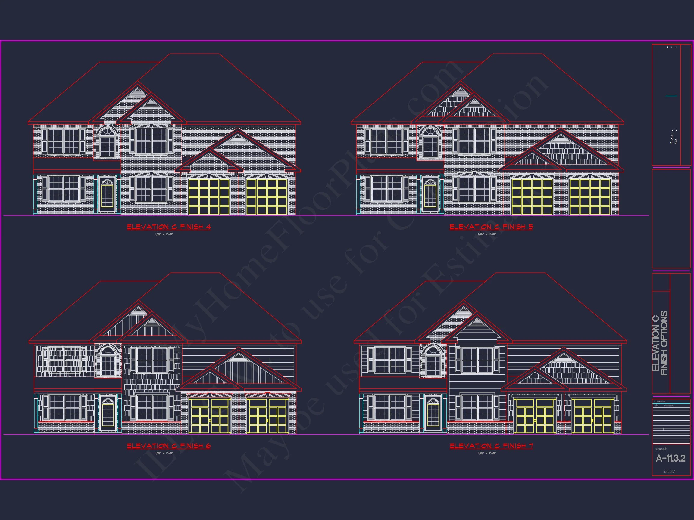 12-2607 HOUSE PLAN - Luxury House Plan with 2 Floors, 6 Bedrooms, and CAD Designs 20 Luxury house Plan with 2 Floors, 6 Bedrooms, and CAD Designs