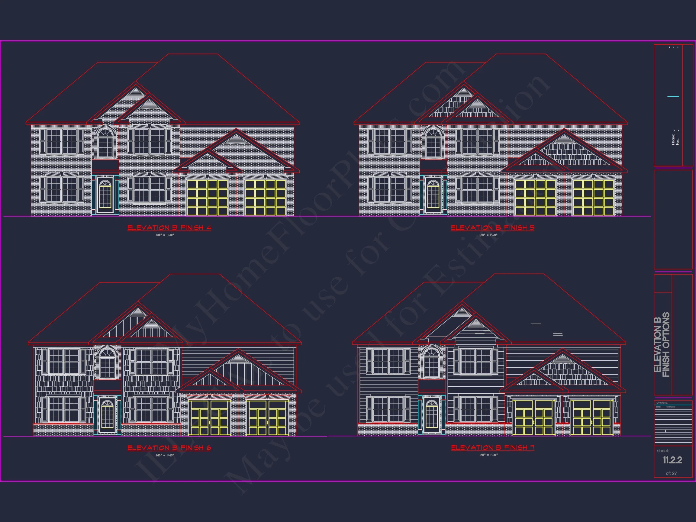12-2607 HOUSE PLAN - Luxury House Plan with 2 Floors, 6 Bedrooms, and CAD Designs 16 Luxury house Plan with 2 Floors, 6 Bedrooms, and CAD Designs