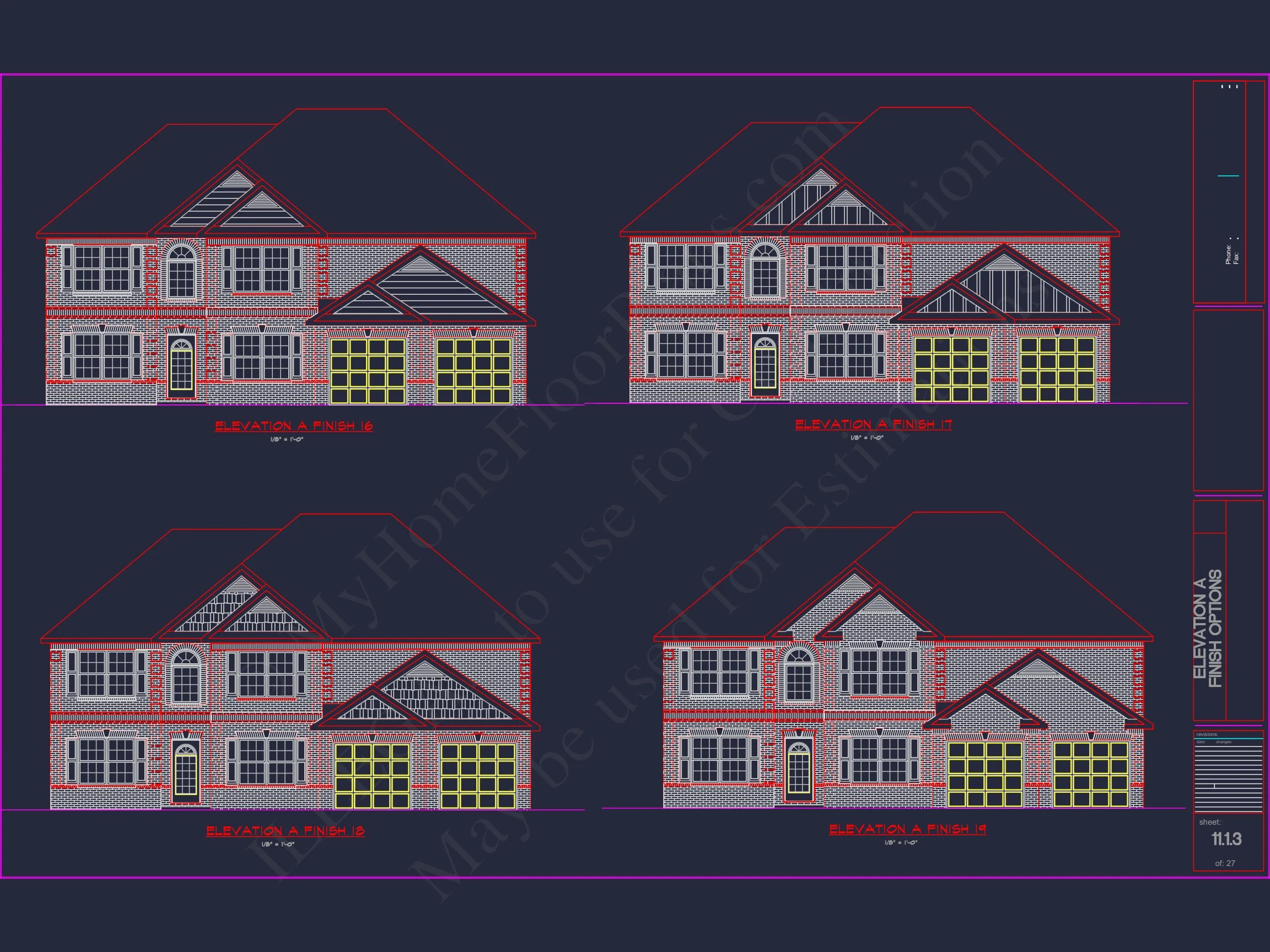 12-2607 HOUSE PLAN - Luxury House Plan with 2 Floors, 6 Bedrooms, and CAD Designs 13 Luxury house Plan with 2 Floors, 6 Bedrooms, and CAD Designs