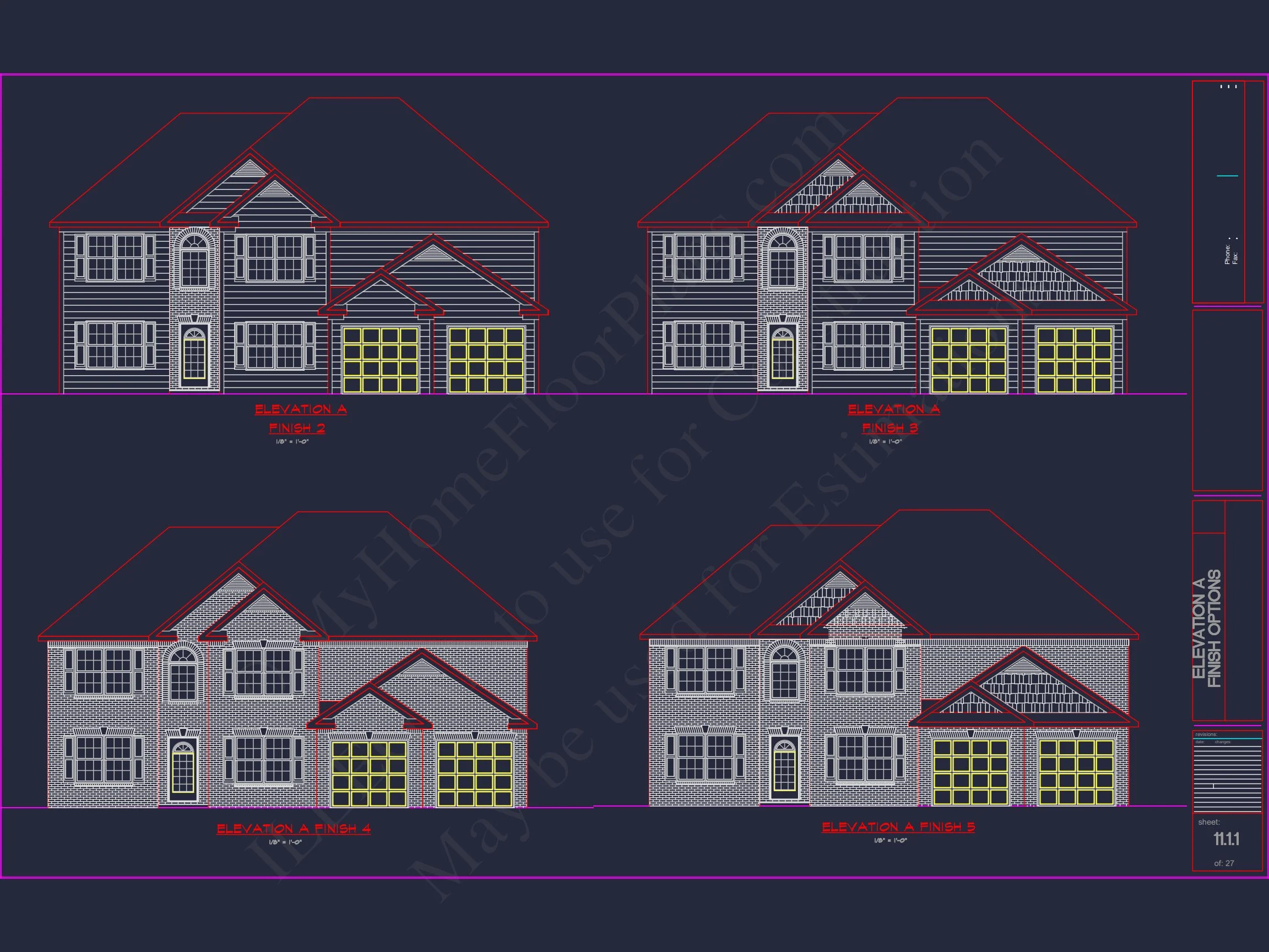 12-2607 HOUSE PLAN - Luxury House Plan with 2 Floors, 6 Bedrooms, and CAD Designs 11 Luxury house Plan with 2 Floors, 6 Bedrooms, and CAD Designs