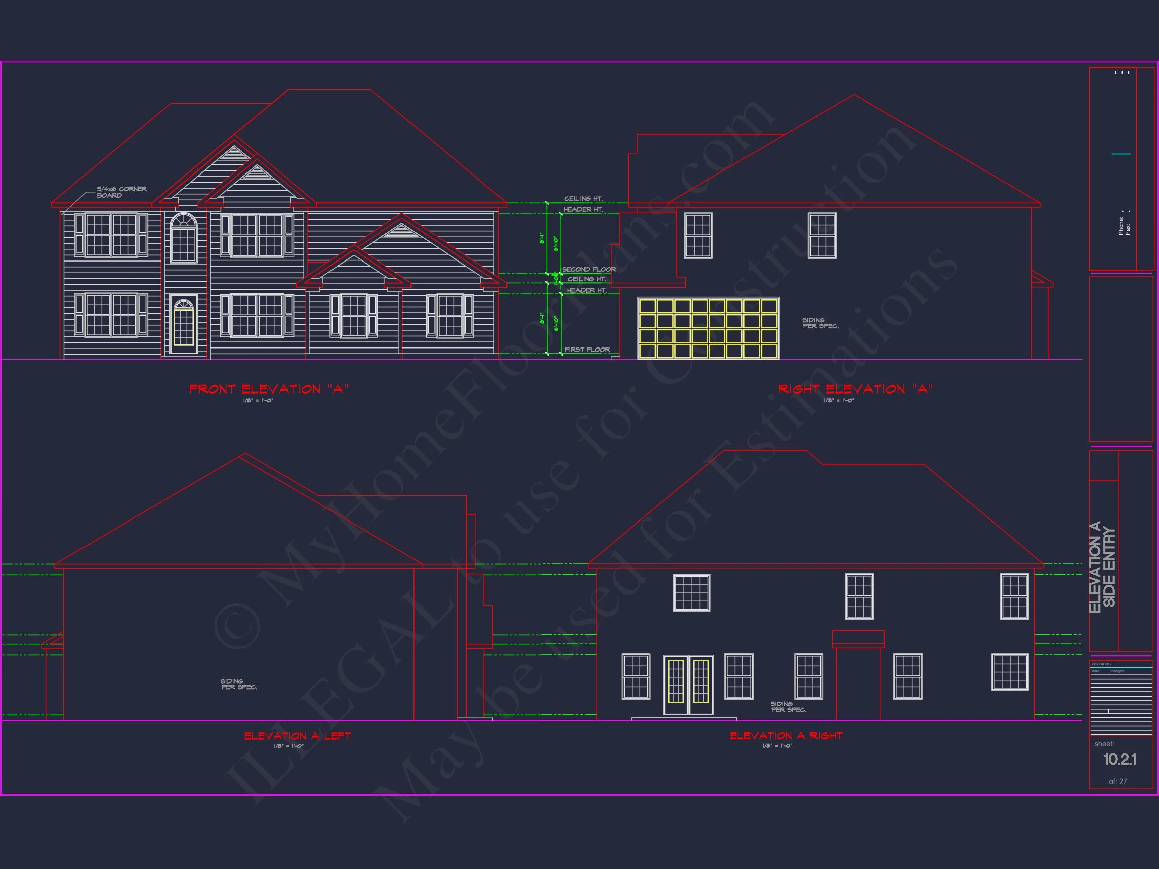 12-2607 HOUSE PLAN - Luxury House Plan with 2 Floors, 6 Bedrooms, and CAD Designs 7 Luxury house Plan with 2 Floors, 6 Bedrooms, and CAD Designs