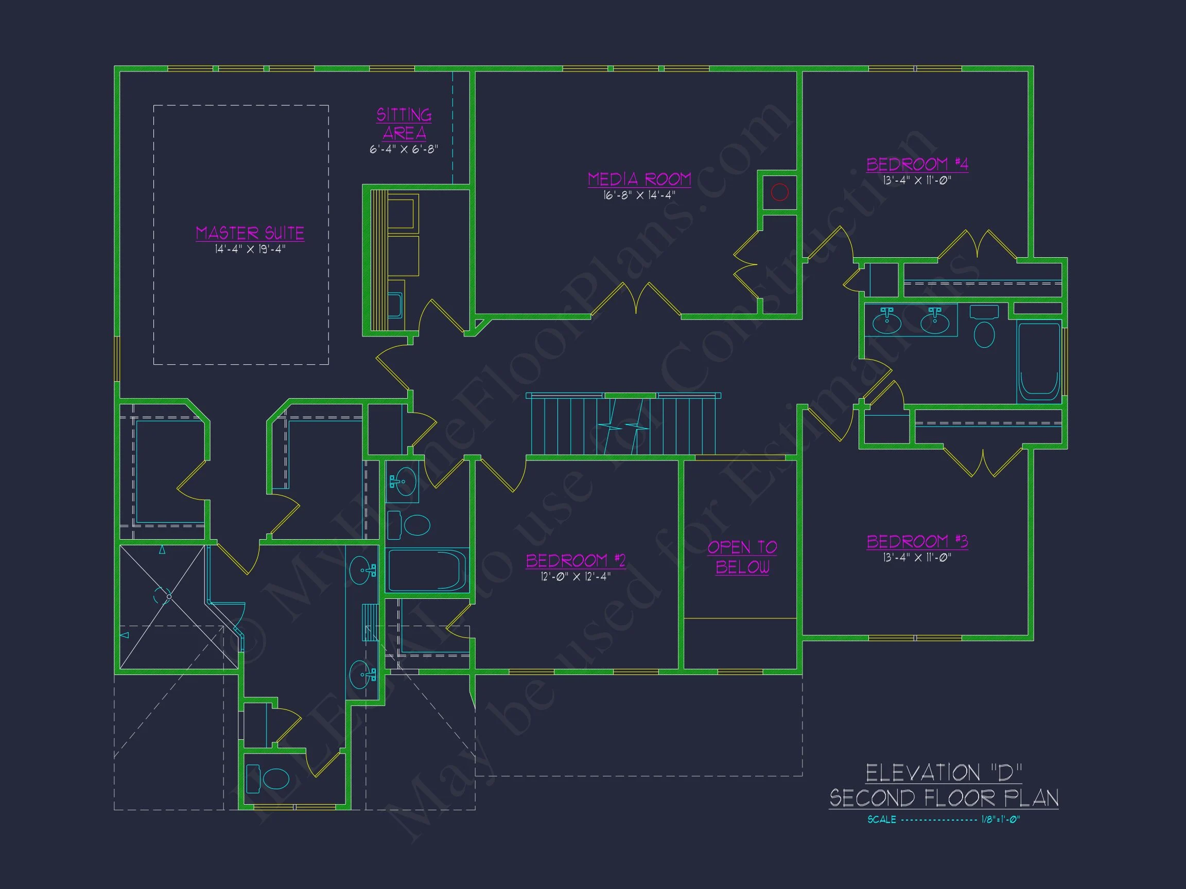 12-2599 HOUSE PLAN - Elegant House Plan with CAD Floor Plan and Architectural Designs 6 Elegant house Plan with CAD Floor Plan and Architectural Designs