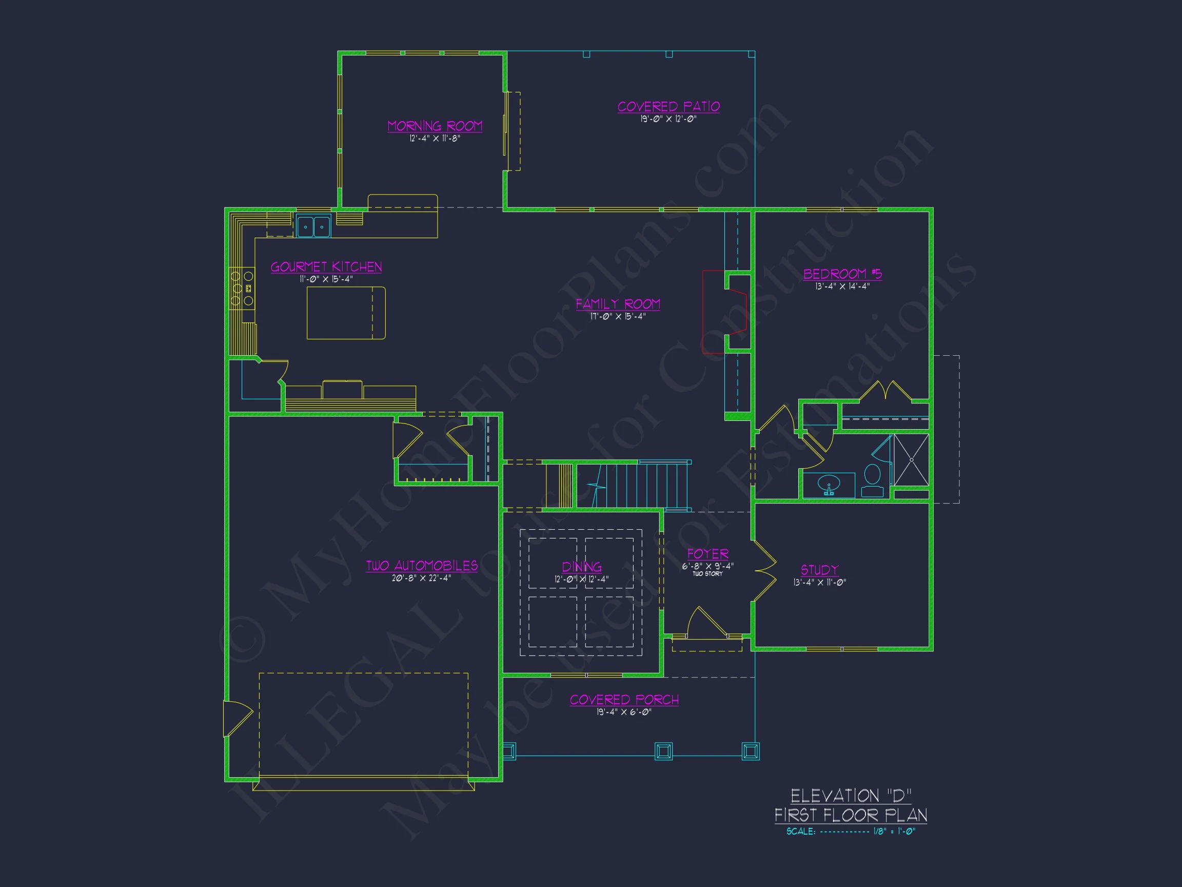 12-2599 HOUSE PLAN - Elegant House Plan with CAD Floor Plan and Architectural Designs 4 Elegant house Plan with CAD Floor Plan and Architectural Designs