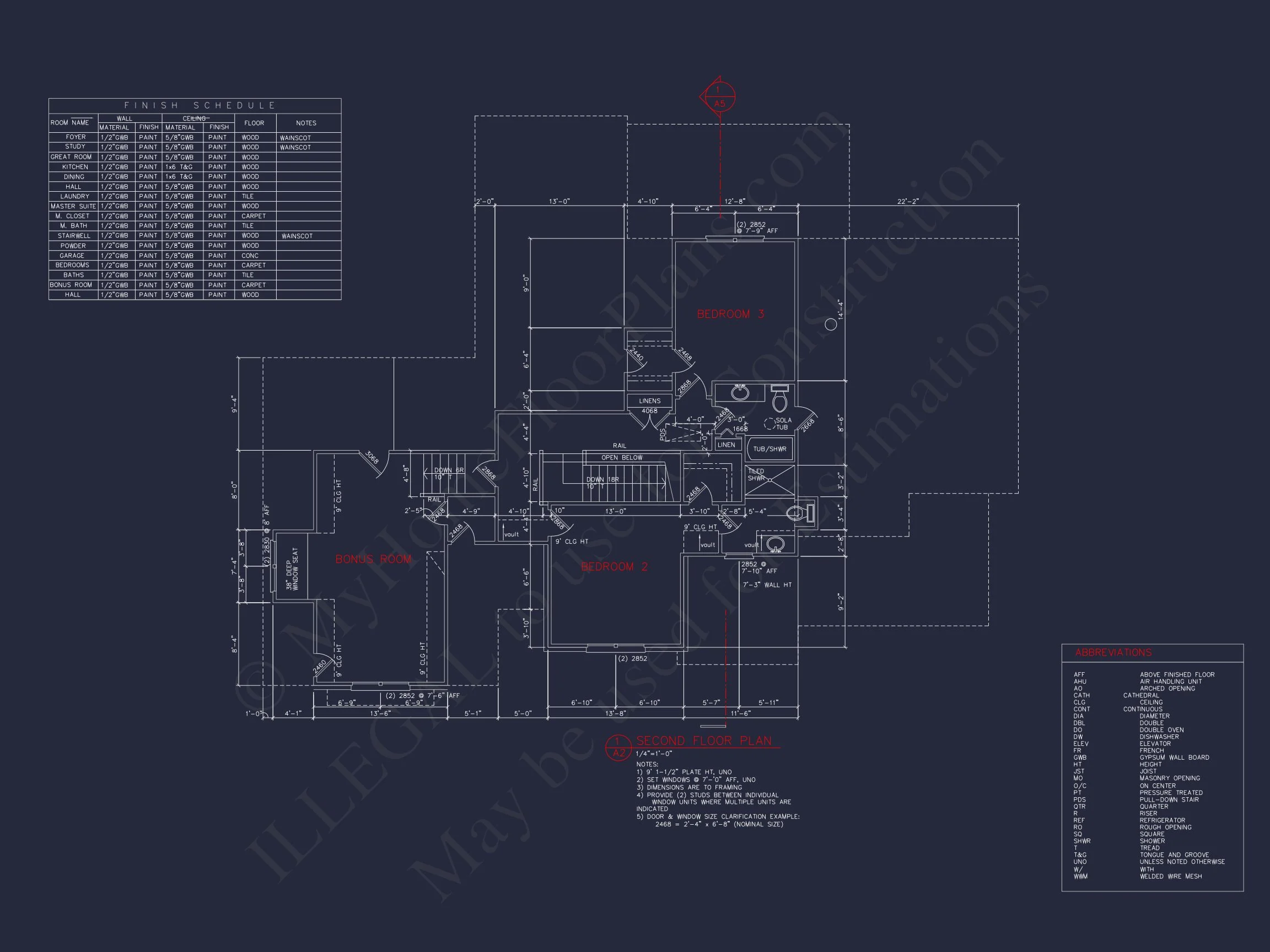 12-2491 HOUSE PLAN - Architectural Floor Plan Design with CAD | 2-Story House Blueprint 9 Architectural Floor Plan Design with CAD