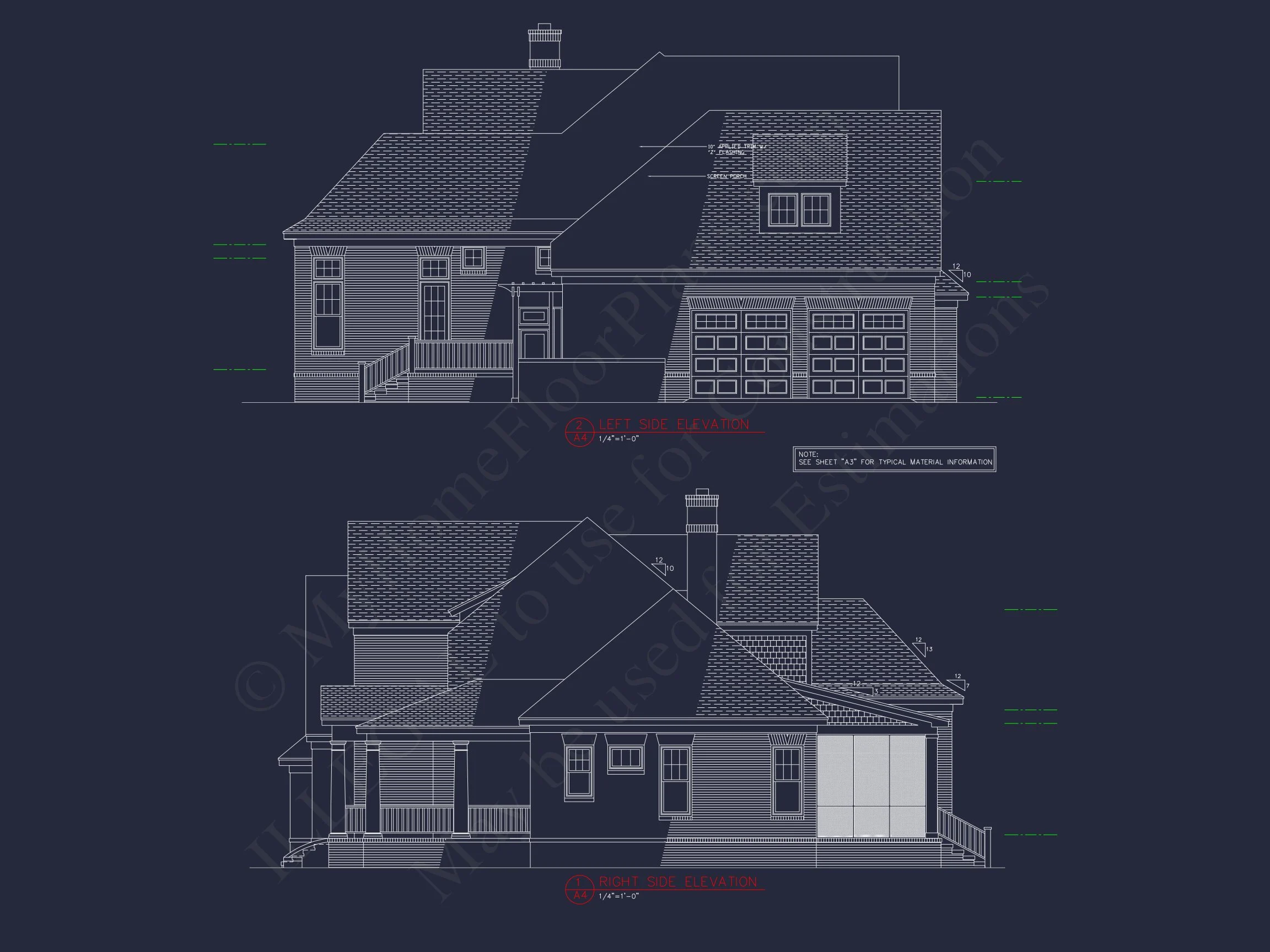12-2491 HOUSE PLAN - Architectural Floor Plan Design with CAD | 2-Story House Blueprint 4 2-Story house Blueprint