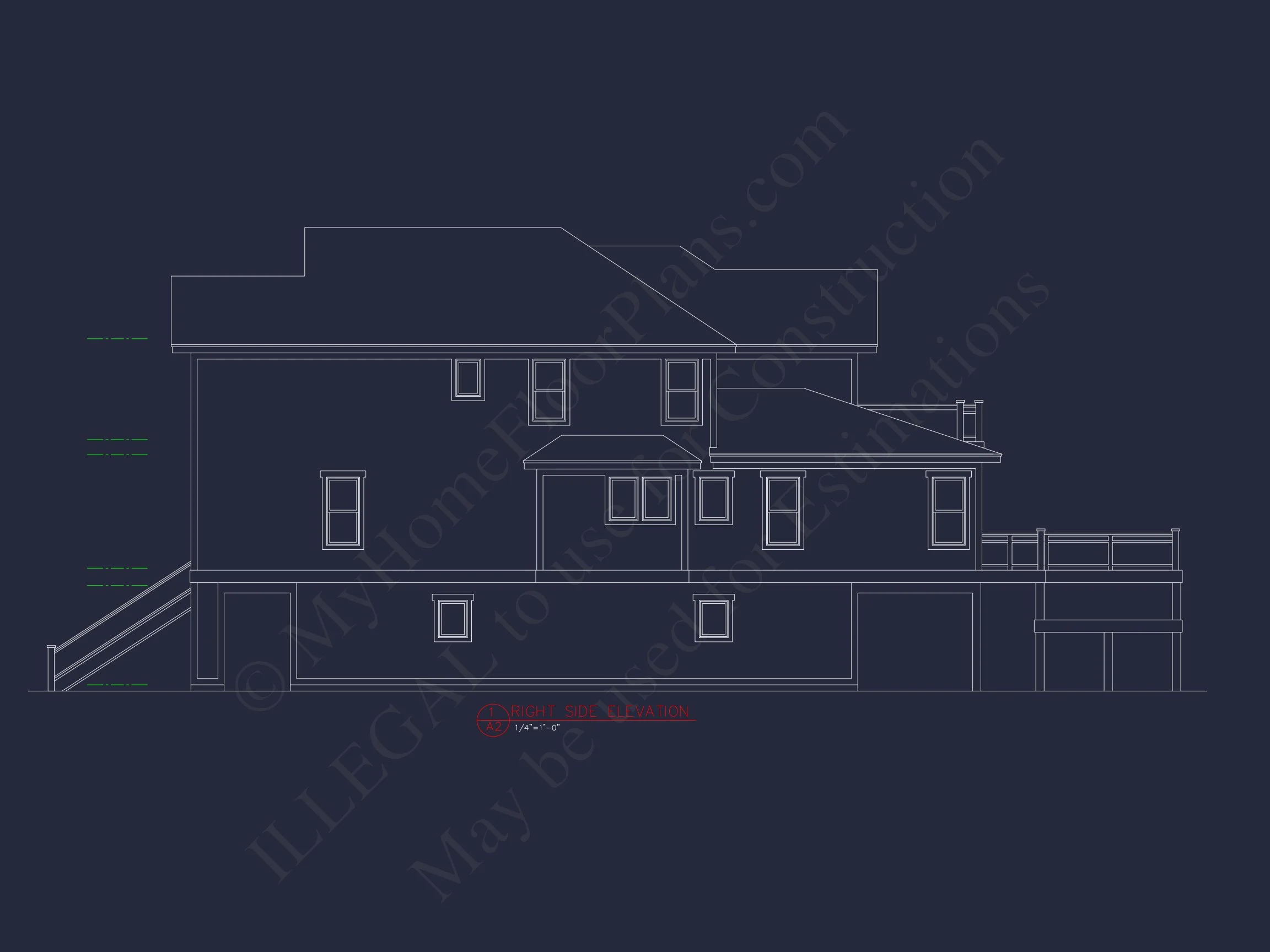 12-2483 HOUSE PLAN - Elegant Beach House Plan with Detailed CAD Blueprint Designs 4 Elegant Beach house Plan with Detailed CAD Blueprint Designs