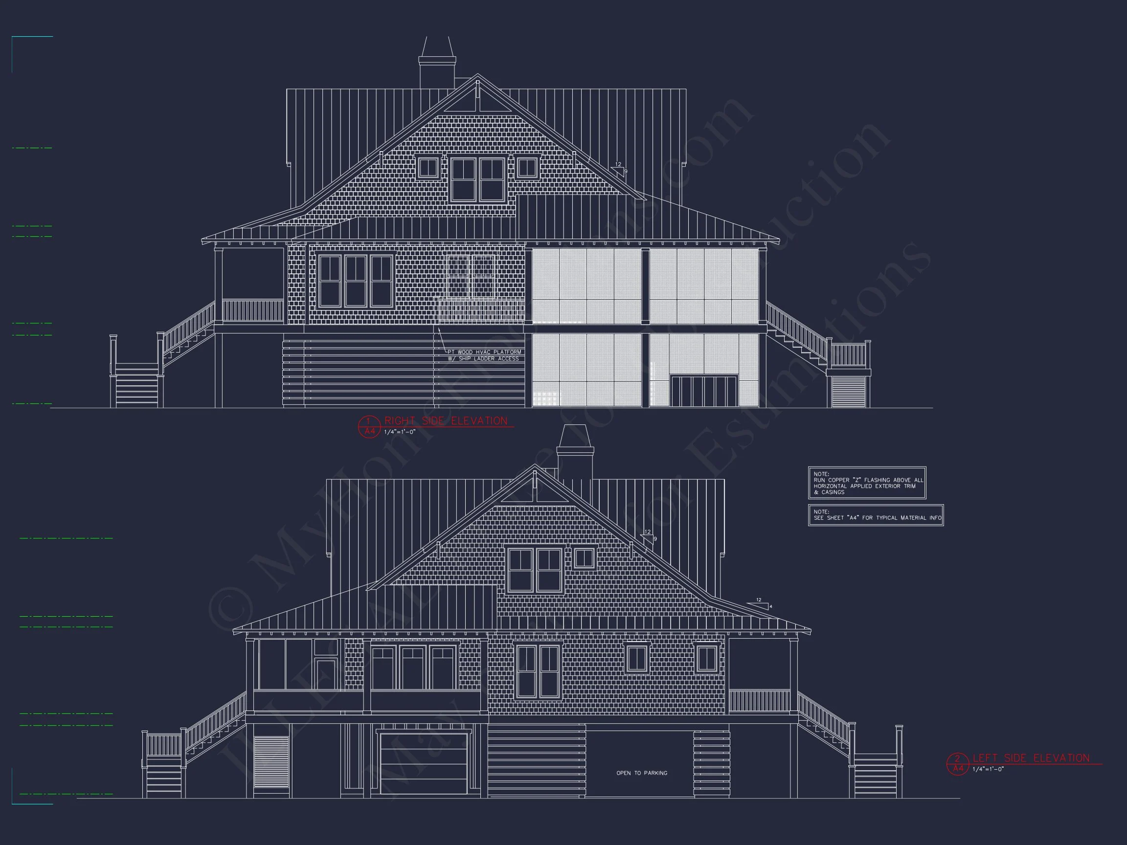 11-1974 HOUSE PLAN - Custom House Blueprint with 5 Beds, Open Floor Plan — CAD Designs 3 Custom house Blueprint with 5 Beds, Open Floor Plan — CAD Designs