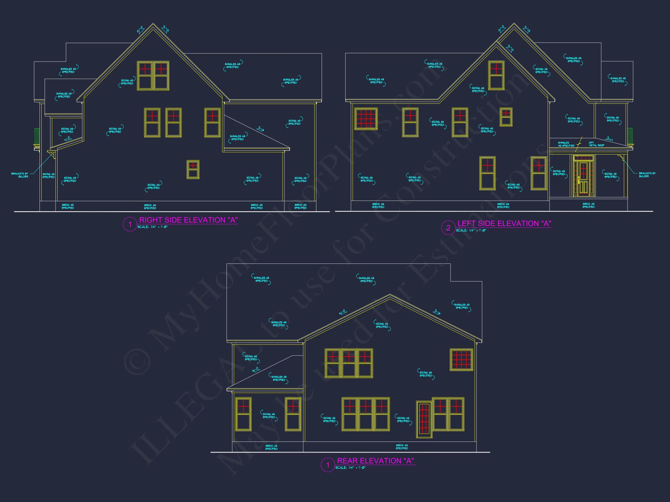 11-1417 HOUSE PLAN - Craftsman House Plan: Floor Plan, CAD, & Architectural Designs 4 Craftsman house Plan: Floor Plan, CAD, & Architectural Designs
