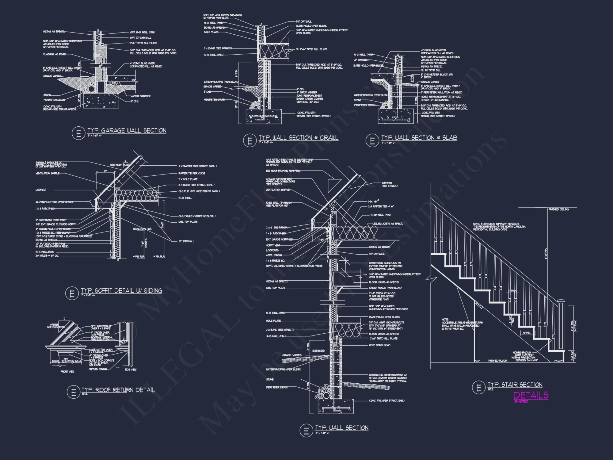 Elegant house Plan with Detailed Blueprint Designs and CAD Architecture