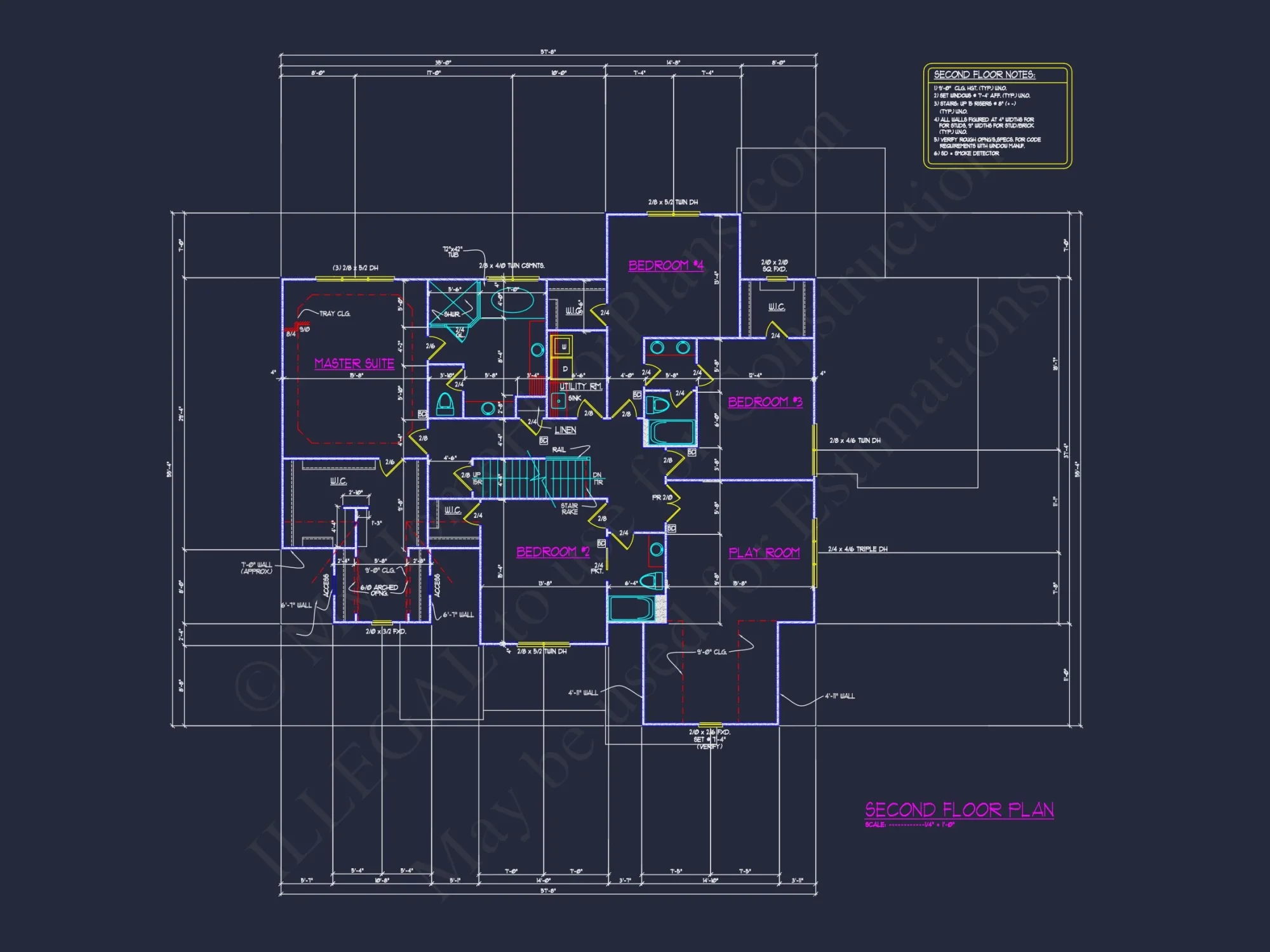 Elegant house Plan with Detailed Blueprint Designs and CAD Architecture