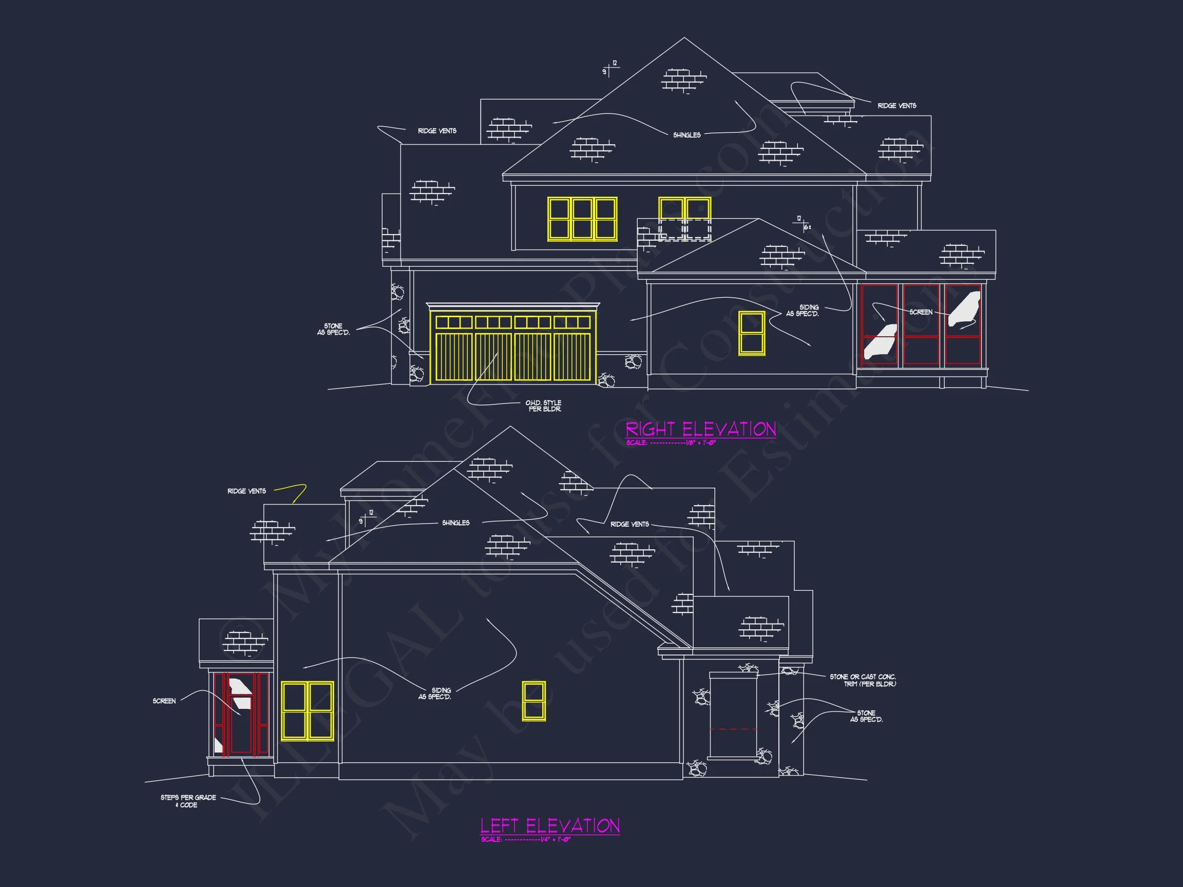 11-1242 HOUSE PLAN - Elegant House Plan with Detailed Blueprint Designs and CAD Architecture 10 Elegant house Plan with Detailed Blueprint Designs and CAD Architecture