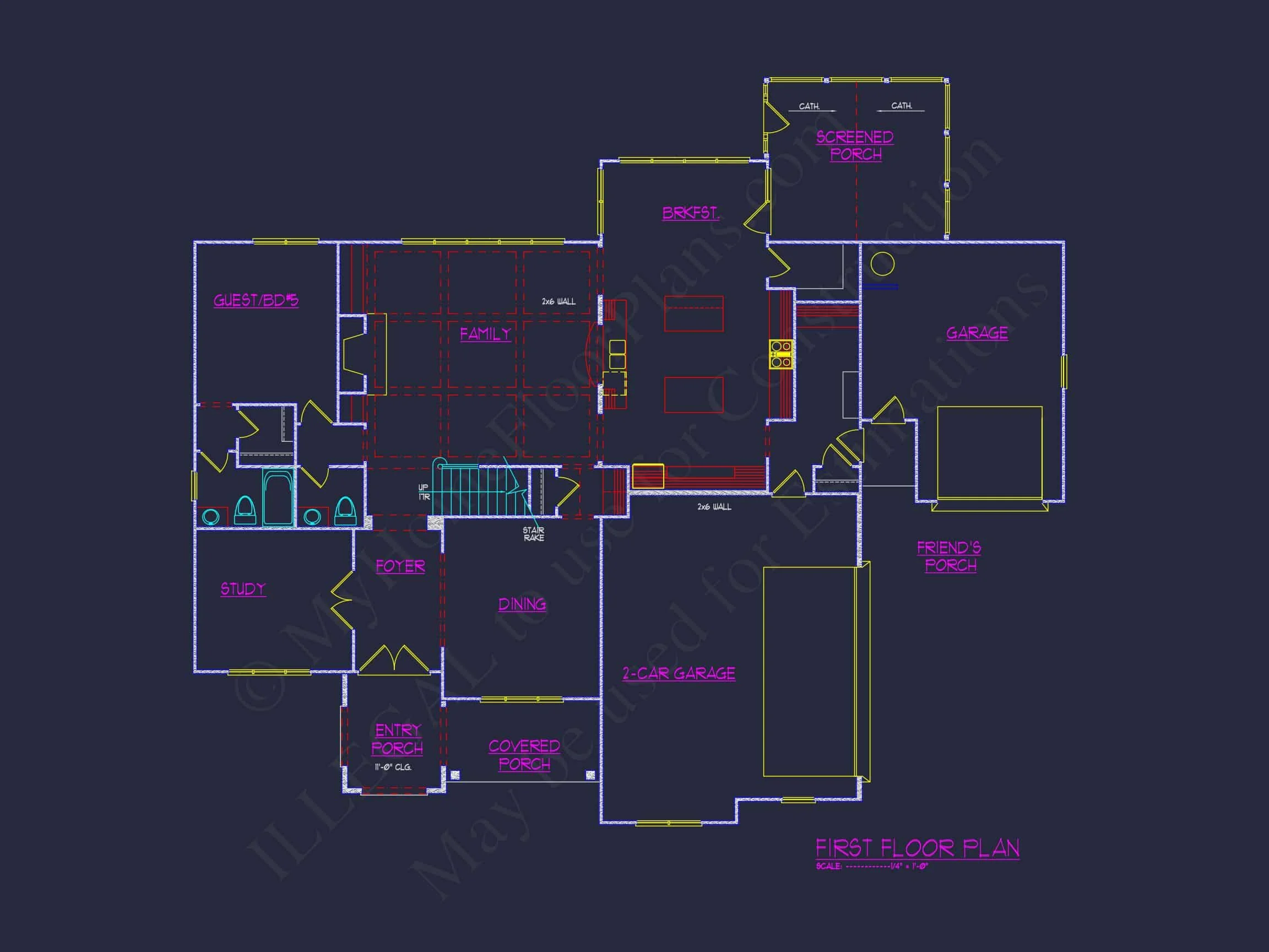 11-1242 HOUSE PLAN - Elegant House Plan with Detailed Blueprint Designs and CAD Architecture 6 Elegant house Plan with Detailed Blueprint Designs and CAD Architecture