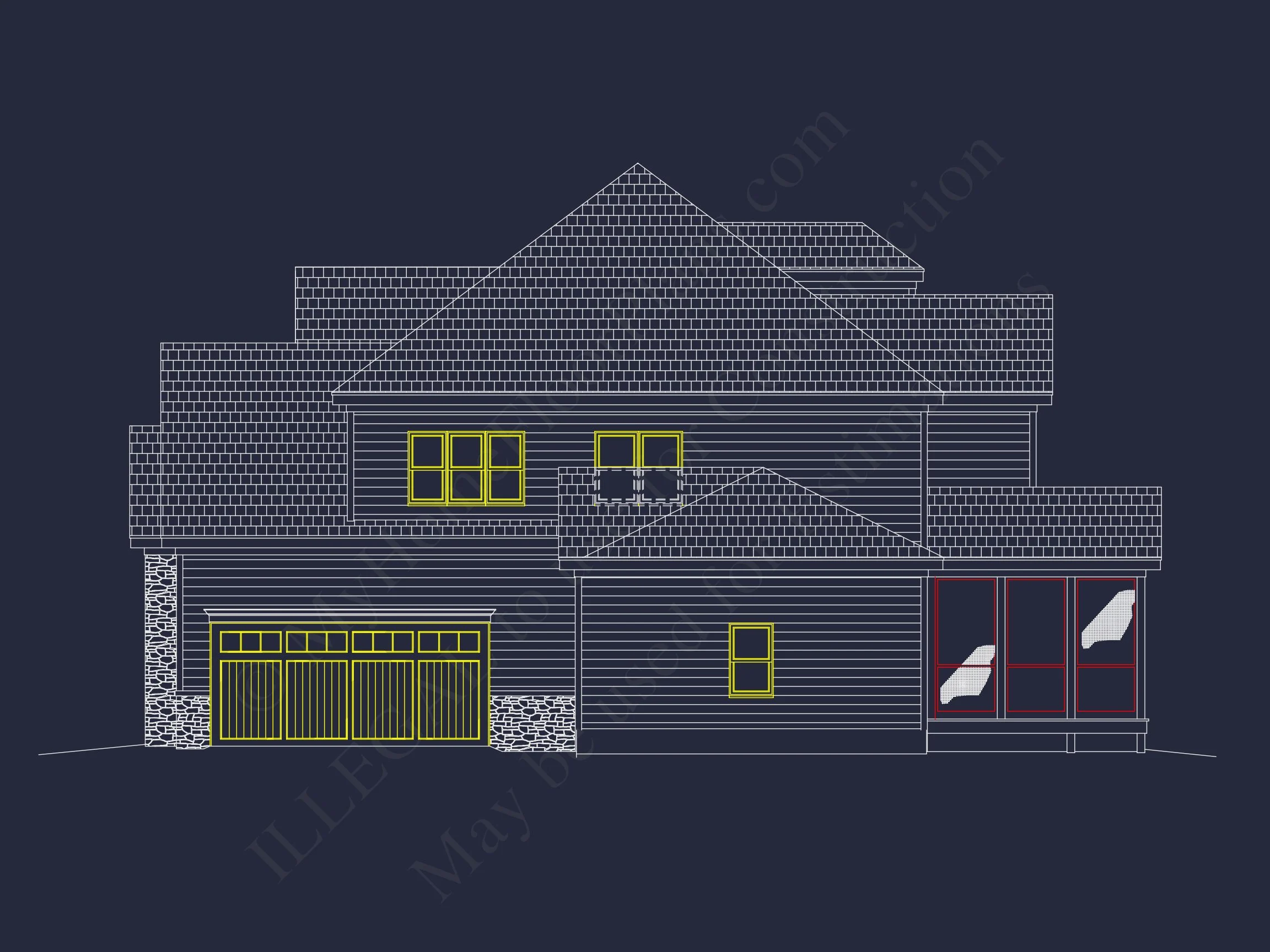 11-1242 HOUSE PLAN - Elegant House Plan with Detailed Blueprint Designs and CAD Architecture 4 Elegant house Plan with Detailed Blueprint Designs and CAD Architecture